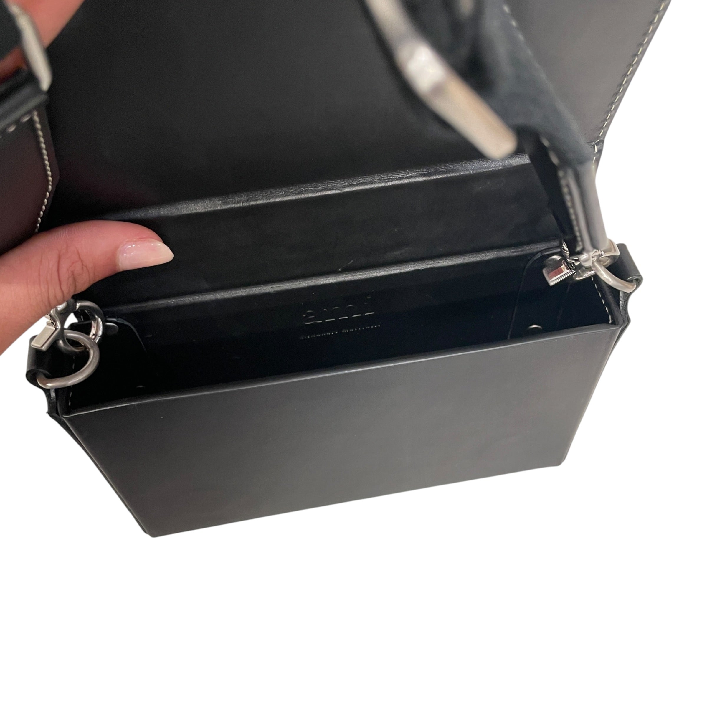 AMI PARIS/Cross Body Bag/Leather/BLK/ view 4