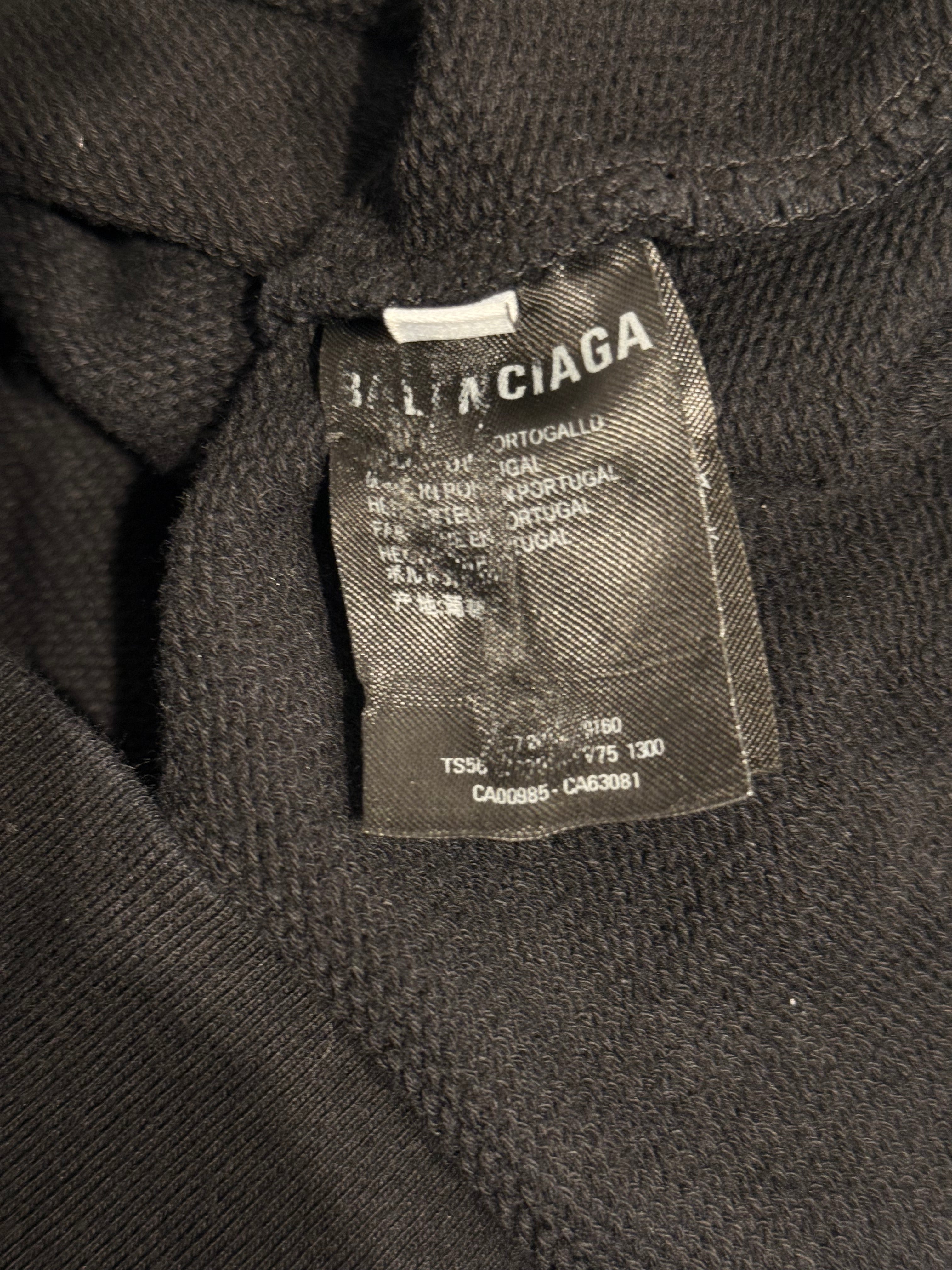 BALENCIAGA/Hoodie/L/Cotton/BLK/plain balenciaga logo view 4