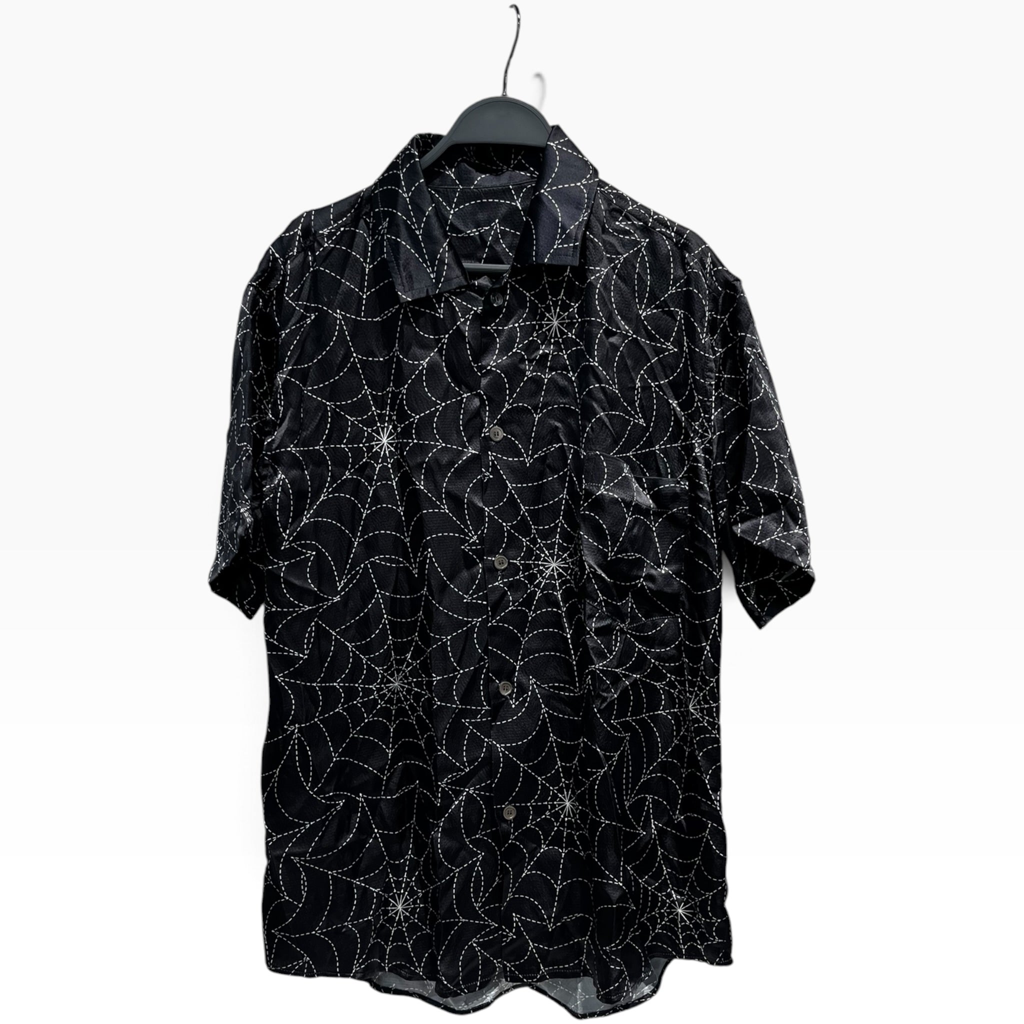 The Elder Statesman/Shirt/S/Silk/BLK/All Over Print/Spiderweb view 1