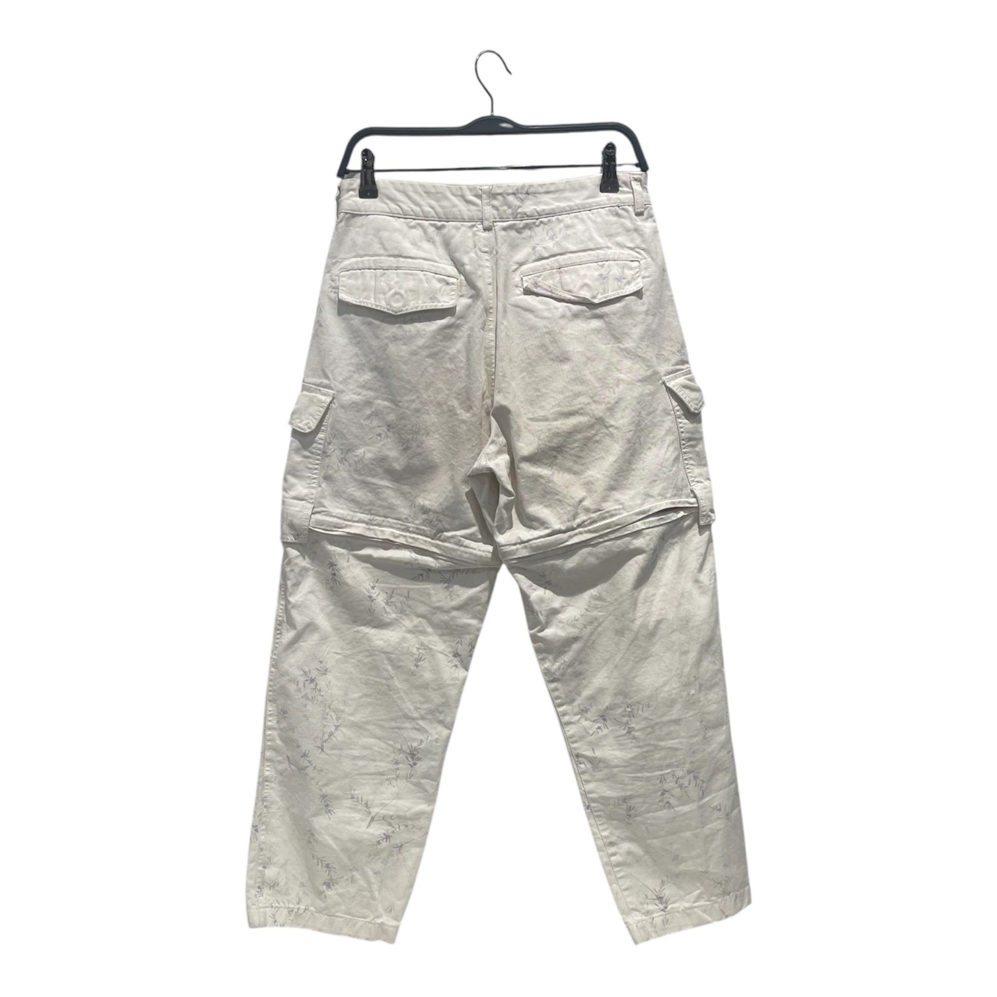 JACQUEMUS/Cargo Pants/46/Cotton/WHT/Floral Pattern/Le Meunier Convertible view 2