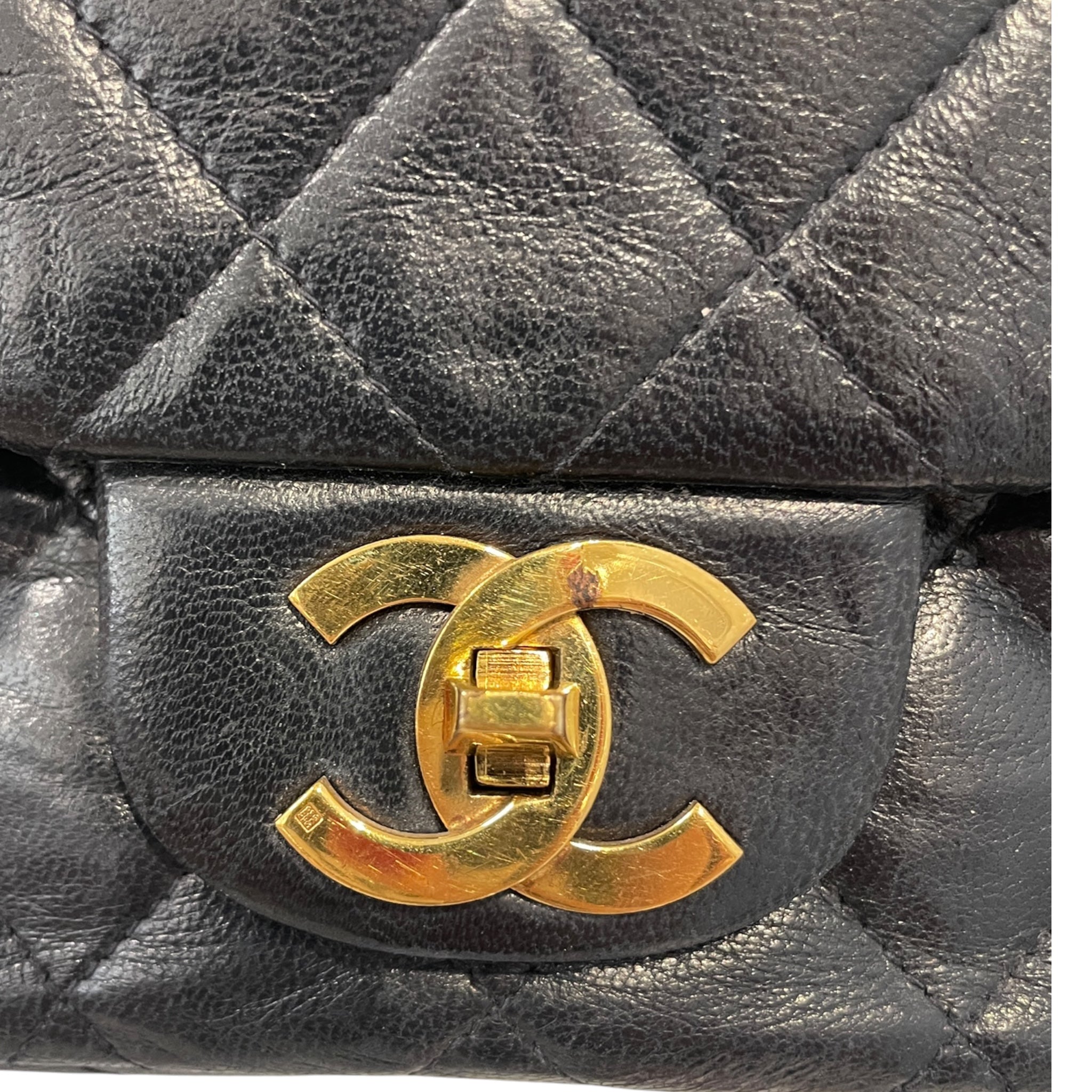 CHANEL/Bag/Lambskin/NVY/VINTAGE DOUBLE FLAP view 8