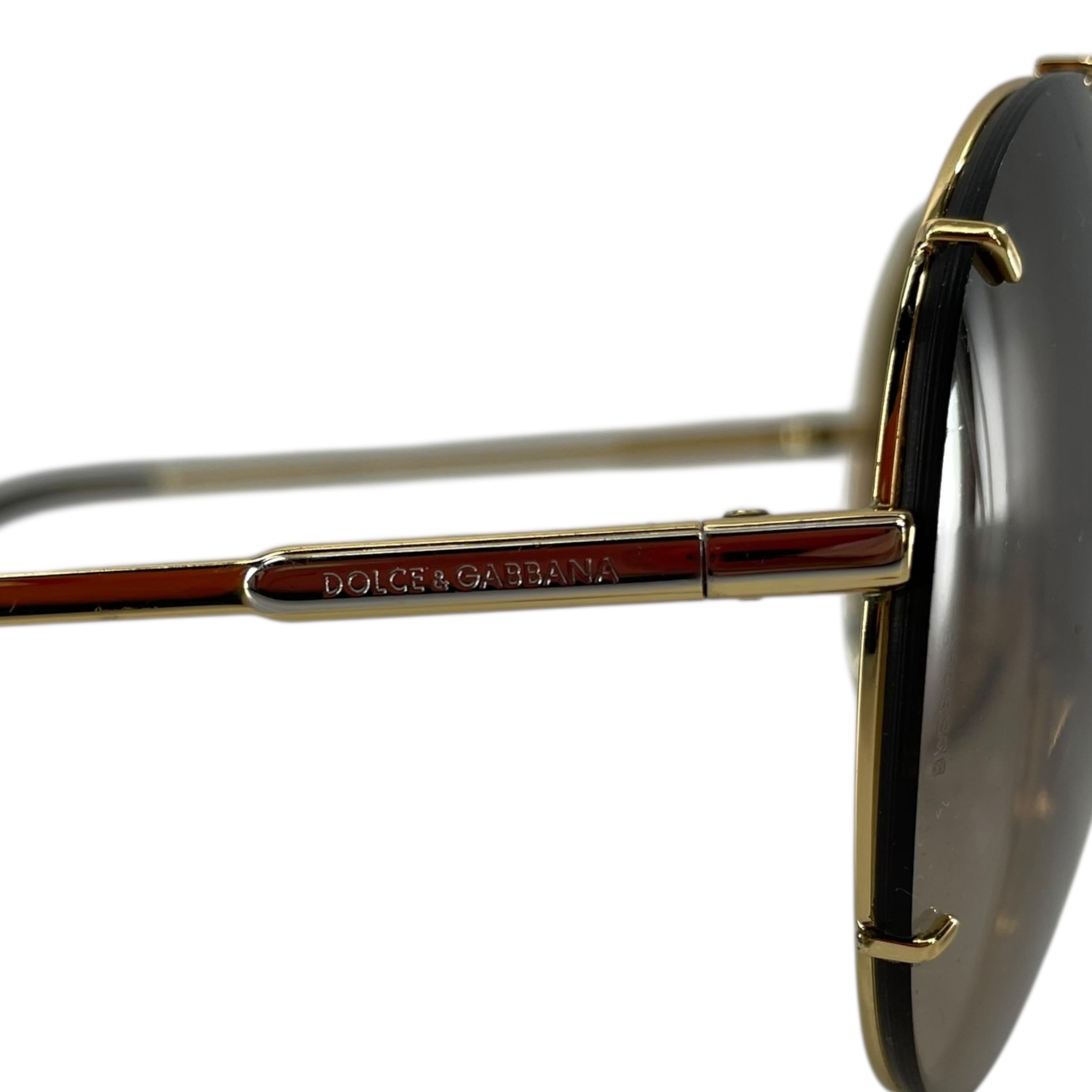 DOLCE&GABBANA/Sunglasses/Metal/GLD/Teardrop/BRN LENSES TORTOISE SHELL ARMS view 3