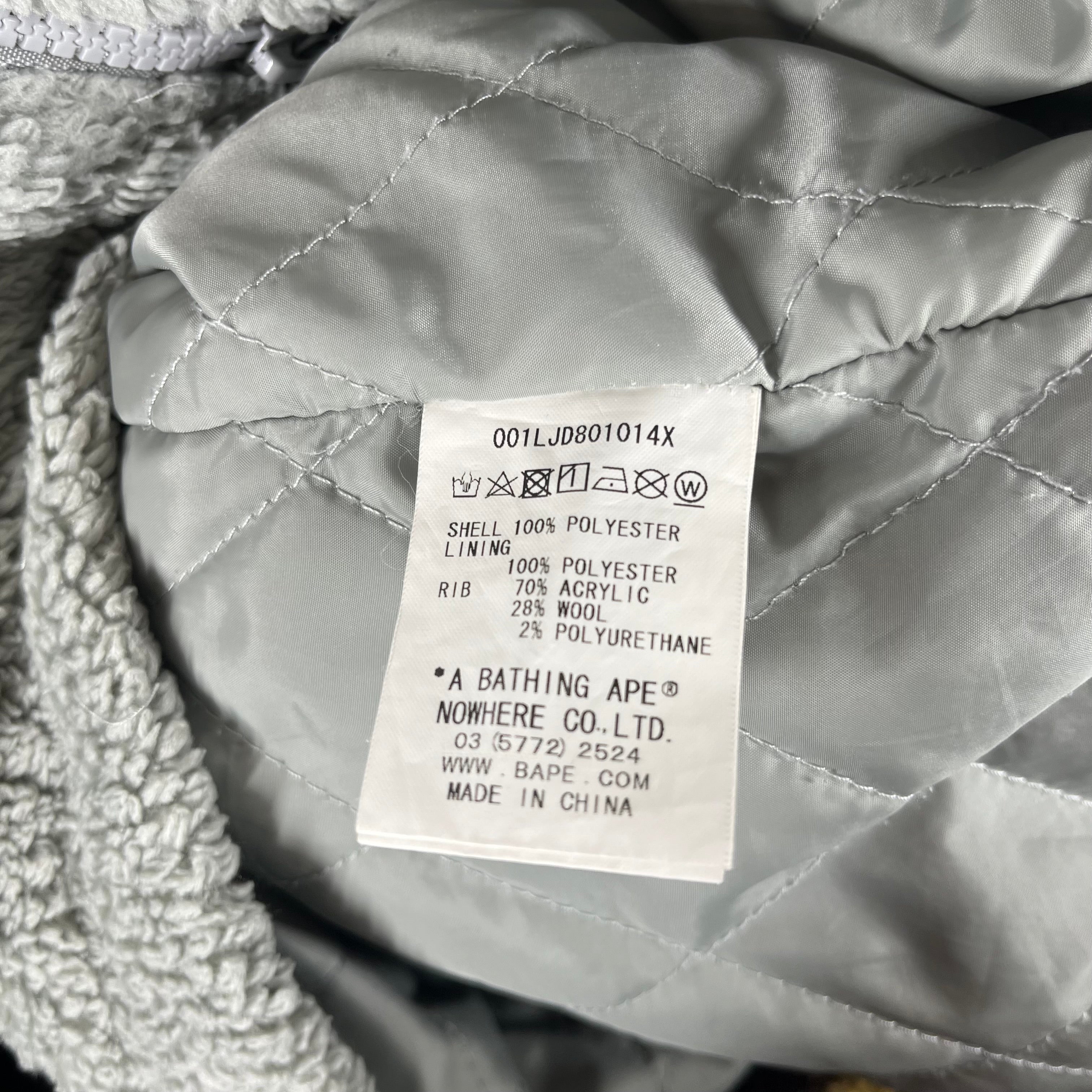 A BATHING APE/Hoodie/M/All Over Print/Polyester/GRY/1st camo shark hoodie view 4