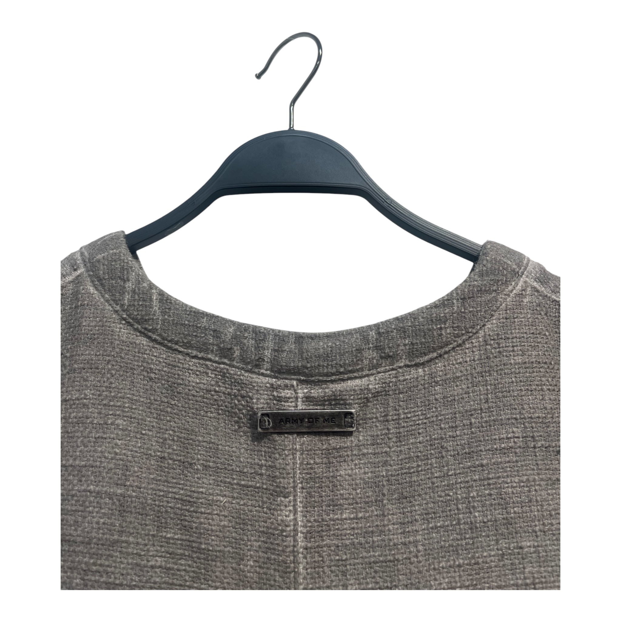 ARMY OF ME/SS Dress/S/Cotton/GRY/Maxi Length/CARGO-OVERDYED- view 4