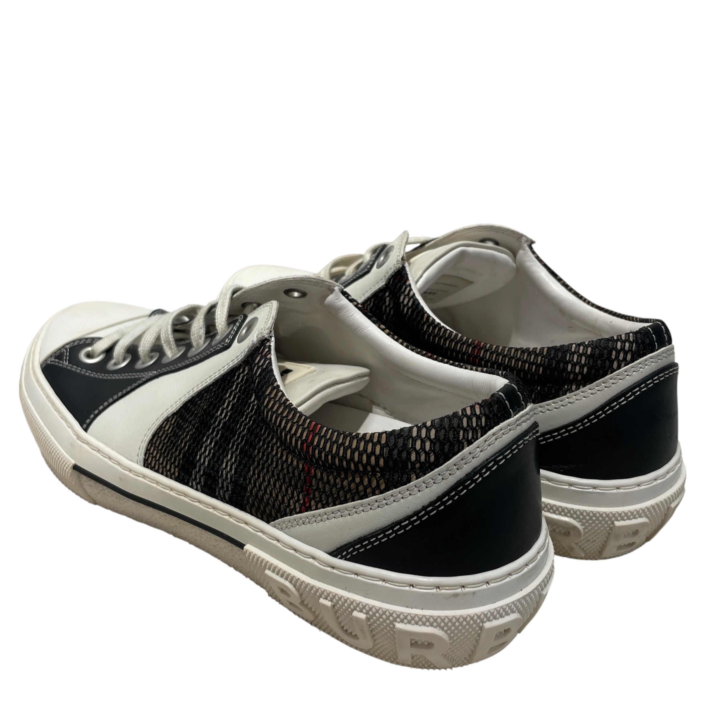 BURBERRY LONDON/Low-Sneakers/US 10/Acrylic/BLK/vintage cotton check view 2