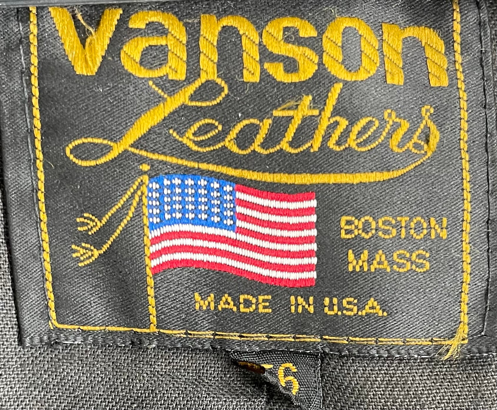 VANSON/Leather Jkt/56/Leather/BLK/Graphic/BLUE STAR AND PATCHES view 3