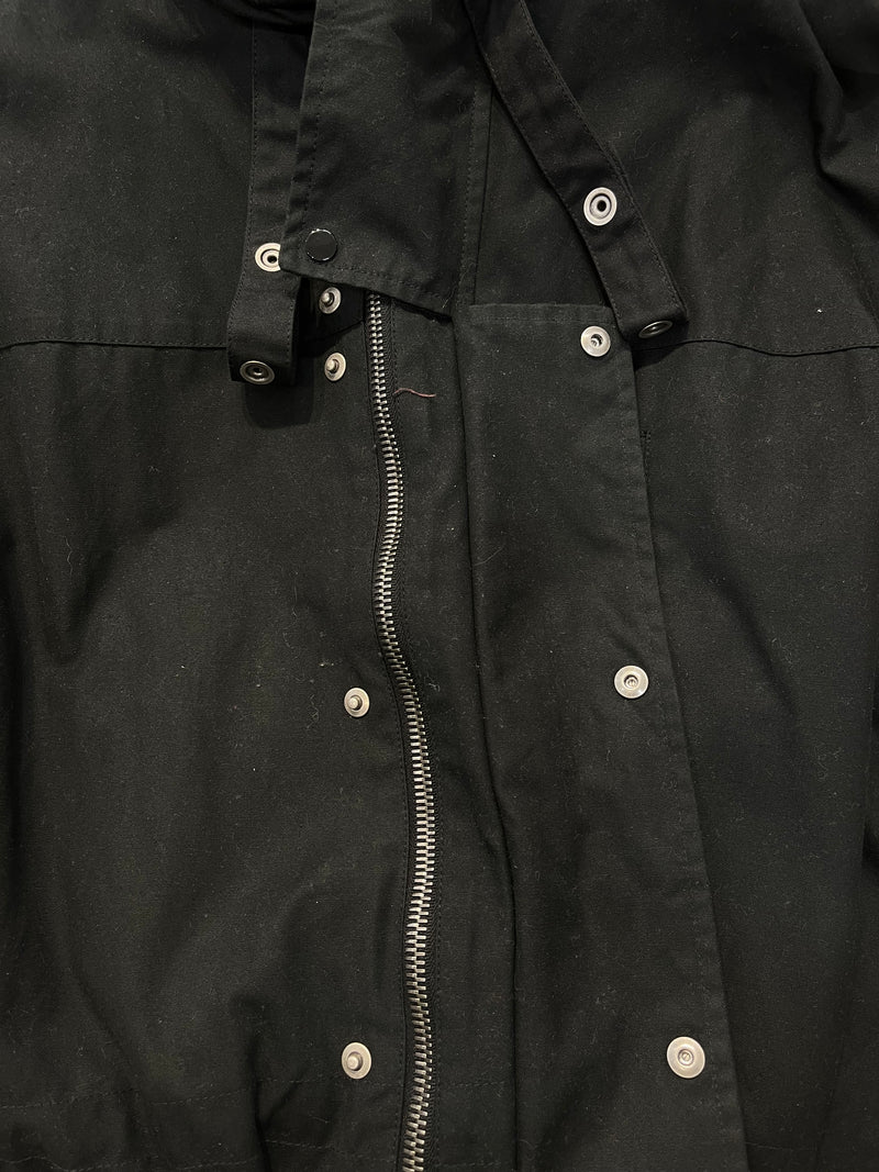 SAINT LAURENT/Coat/50/Cotton/BLK/BARN JACKET REMOVABLE HOOD