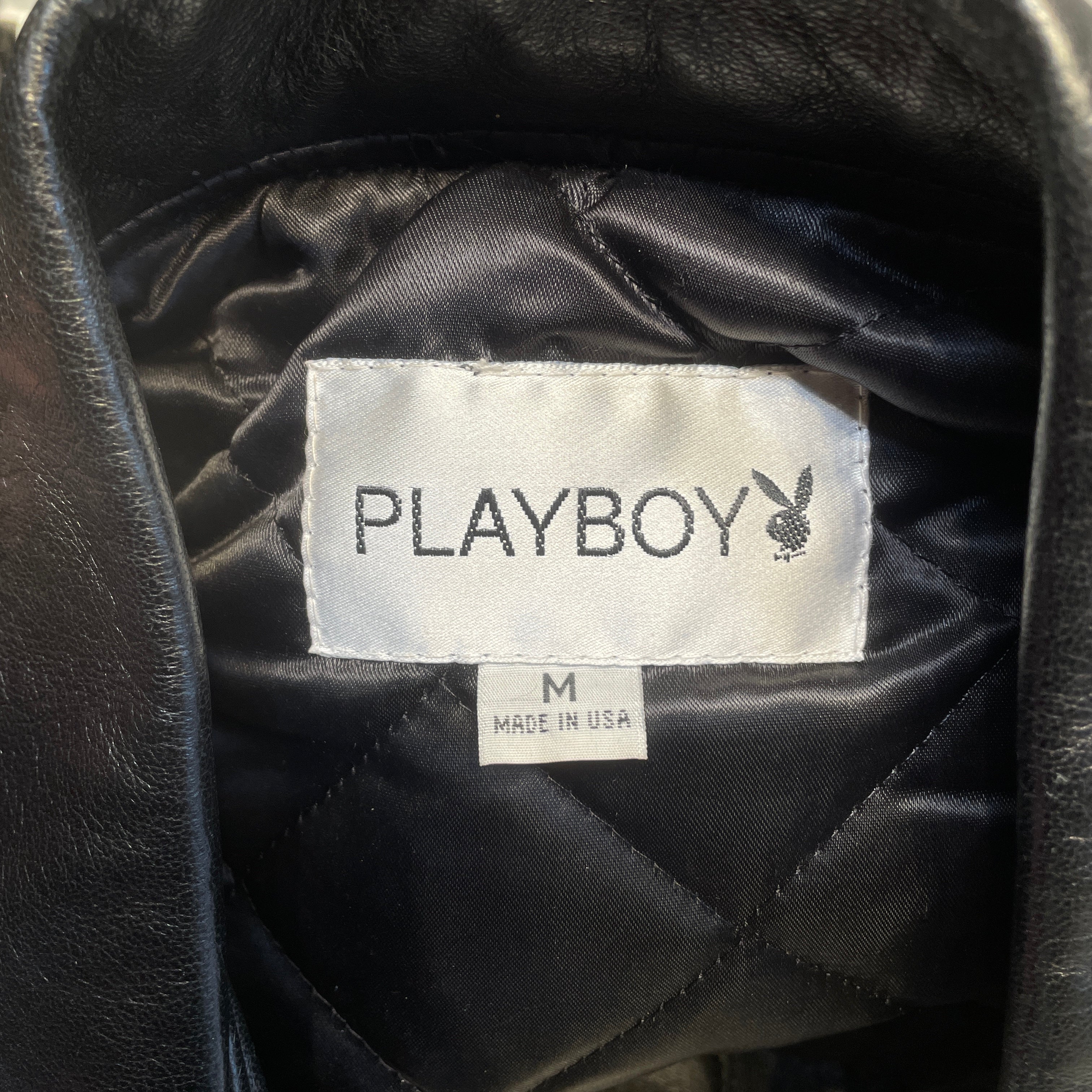 PLAYBOY/Leather Jkt/M/Leather/BLK/All Over Print/ view 3