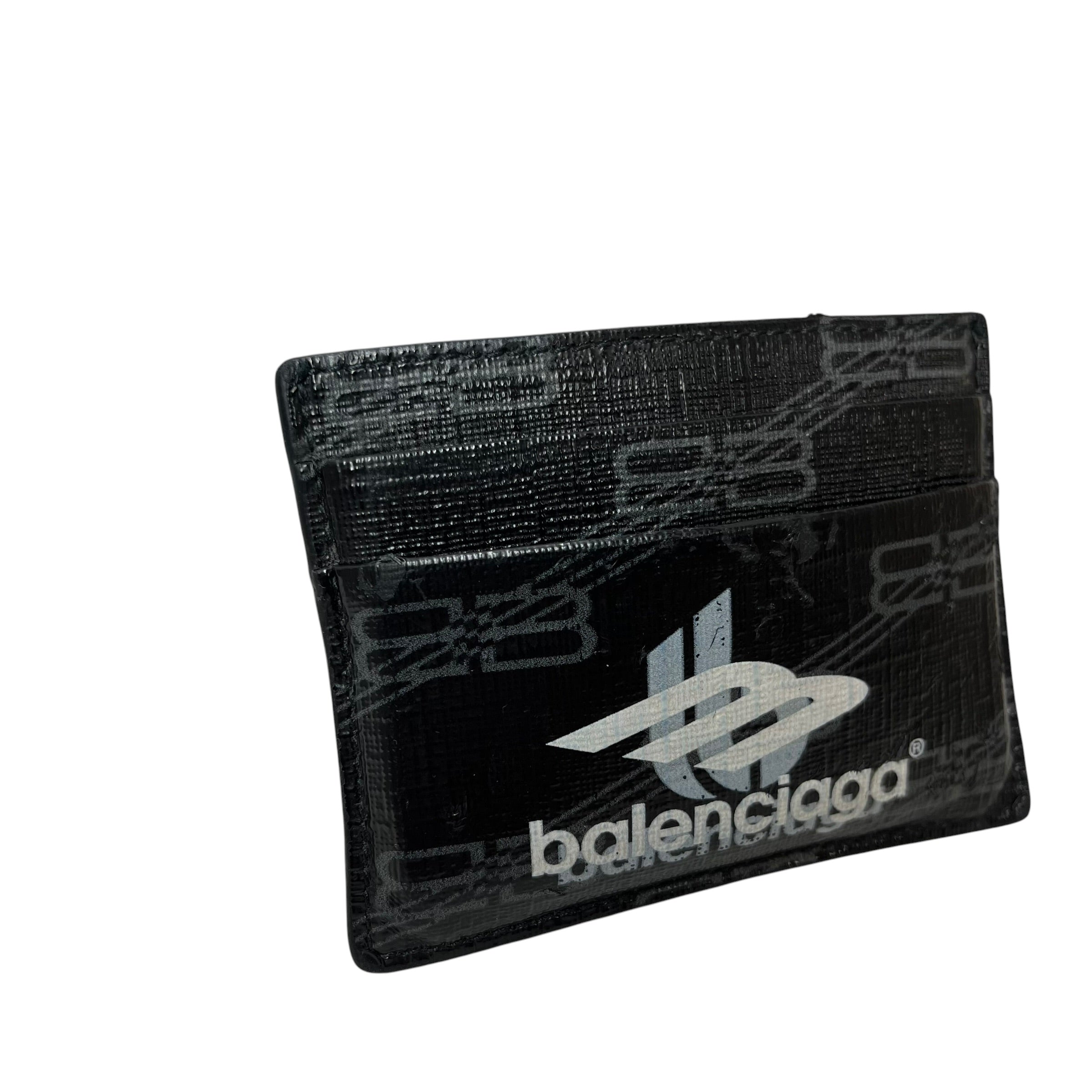 BALENCIAGA/Wallet/Monogram/Leather/BLK/M's/B MONOGRAM view 6
