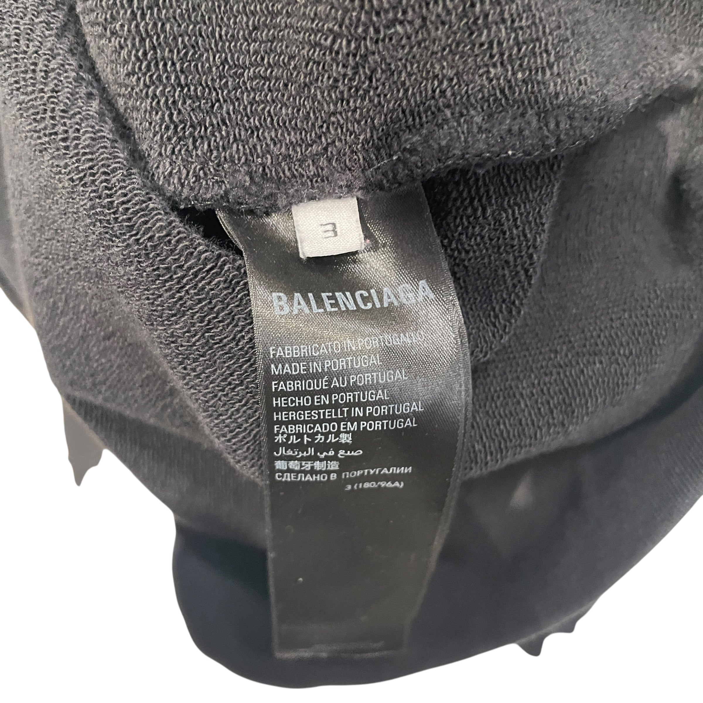 BALENCIAGA/Hoodie/3/Graphic/Cotton/BLK/REFLECTIVE ACTIVE WEAR LOGO view 4