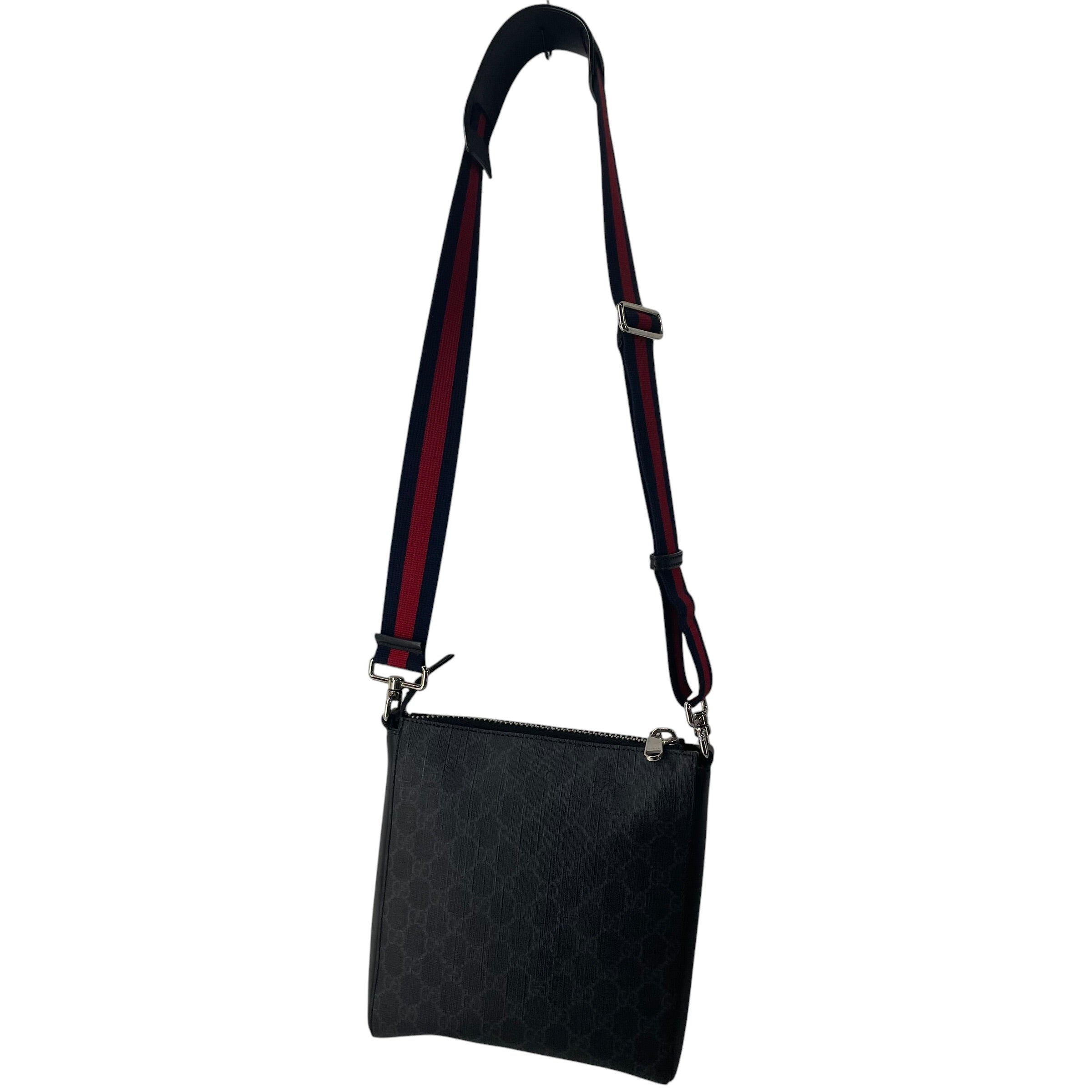 GUCCI/Cross Body Bag/Monogram/BLK/CANVAS GG MESSANGER BAG view 2