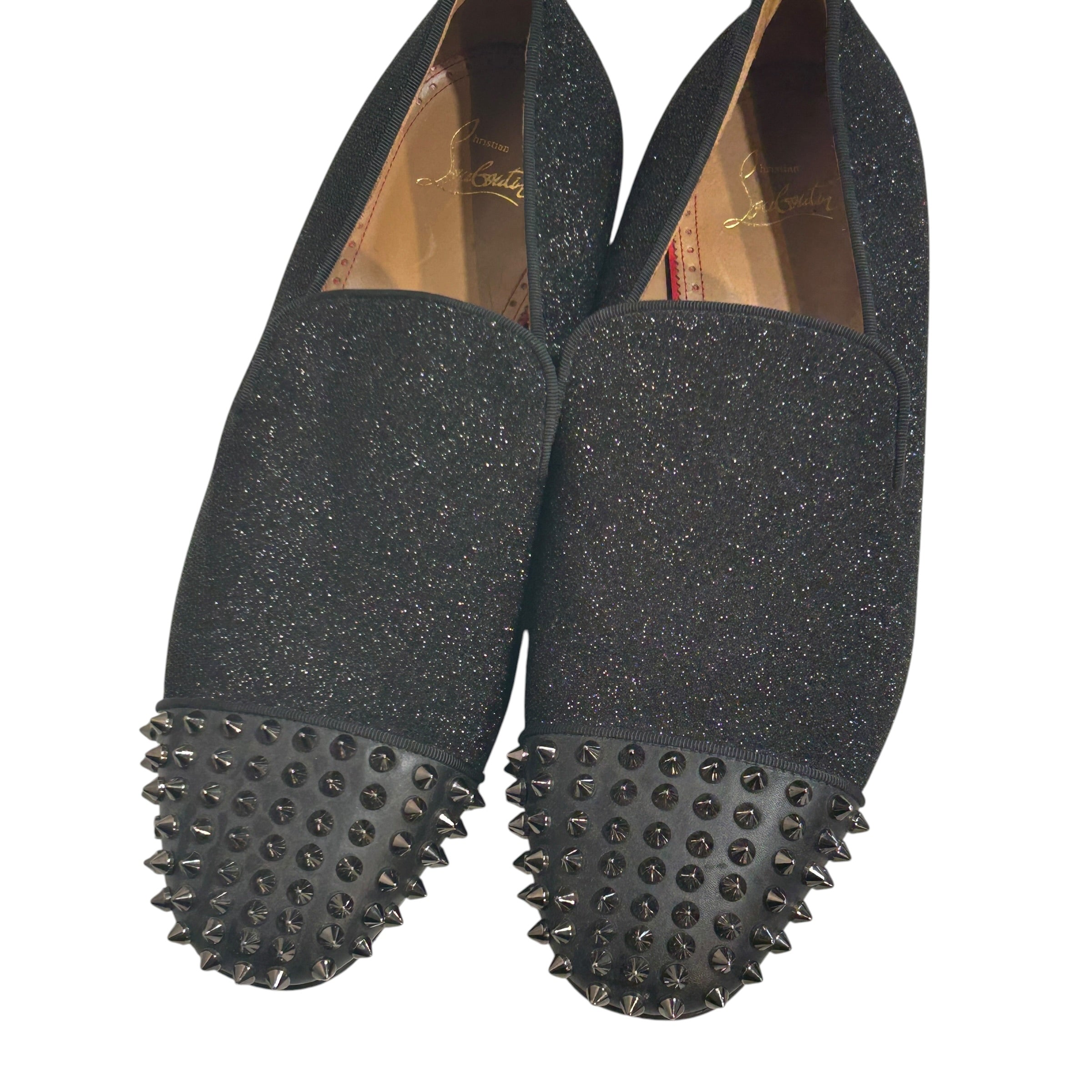 Christian Louboutin/Dress Shoes/EU 42/Cotton/BLK/Spooky Flat view 3
