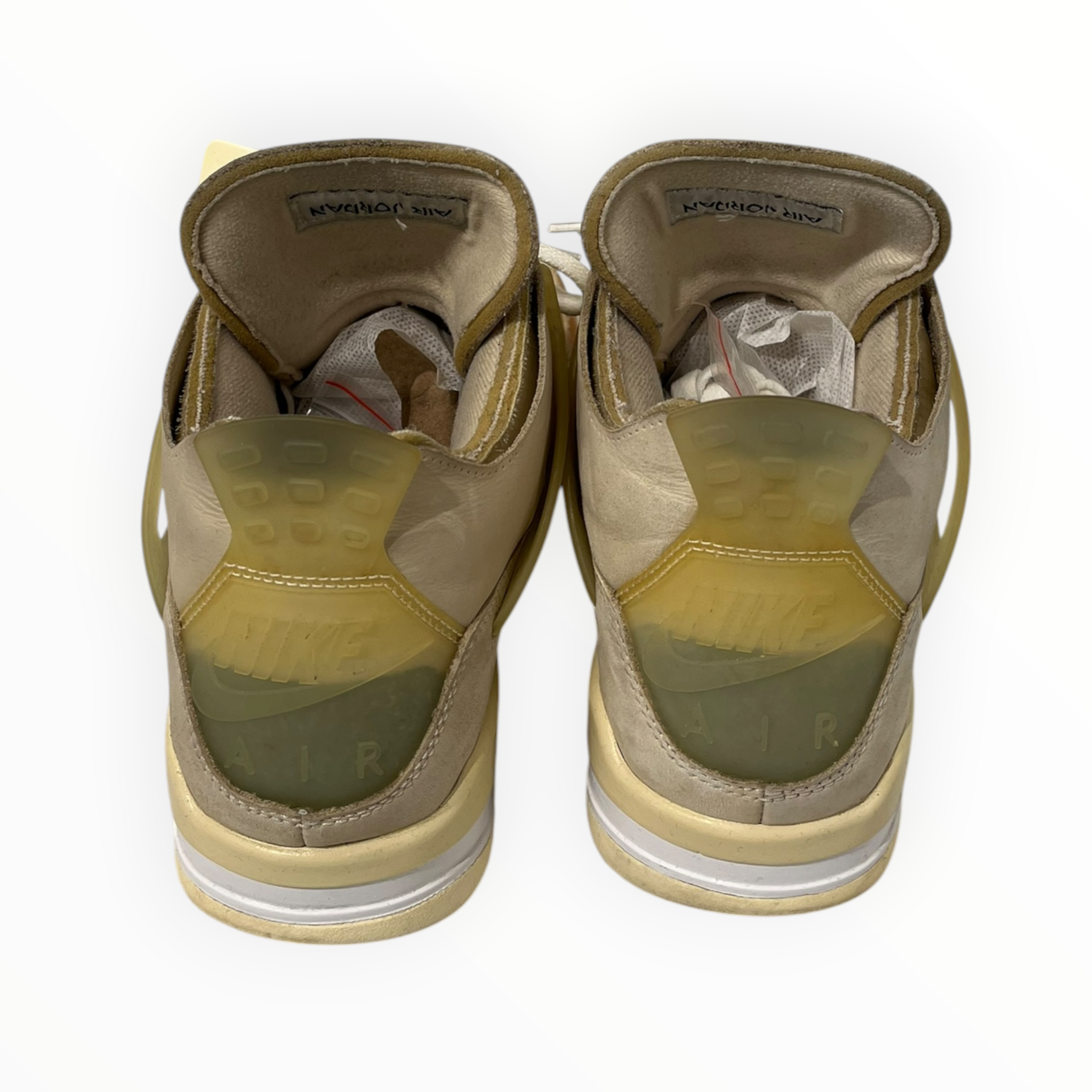 OFF-WHITE/Low-Sneakers/US 9/Cotton/CRM/AIR JORDAN 4 OFF WHITE SAIL view 4