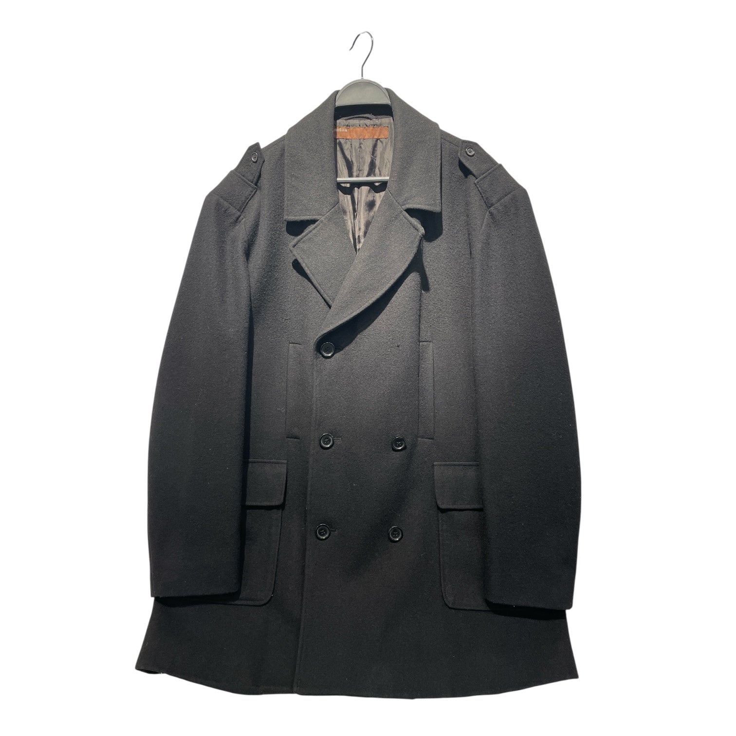 PERRY ELLIS/Trench Coat/XXL/Wool/BLK/ view 1