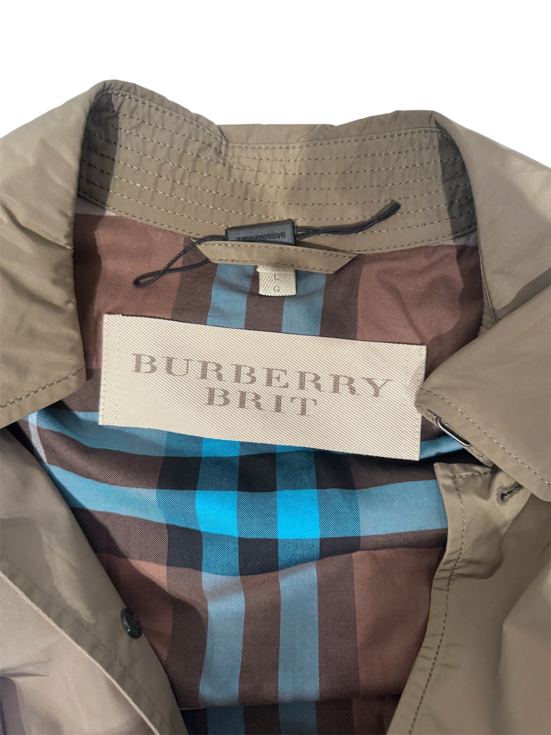 BURBERRY BRIT/Jacket/LG/Polyester/KHK/Classis Trench view 3