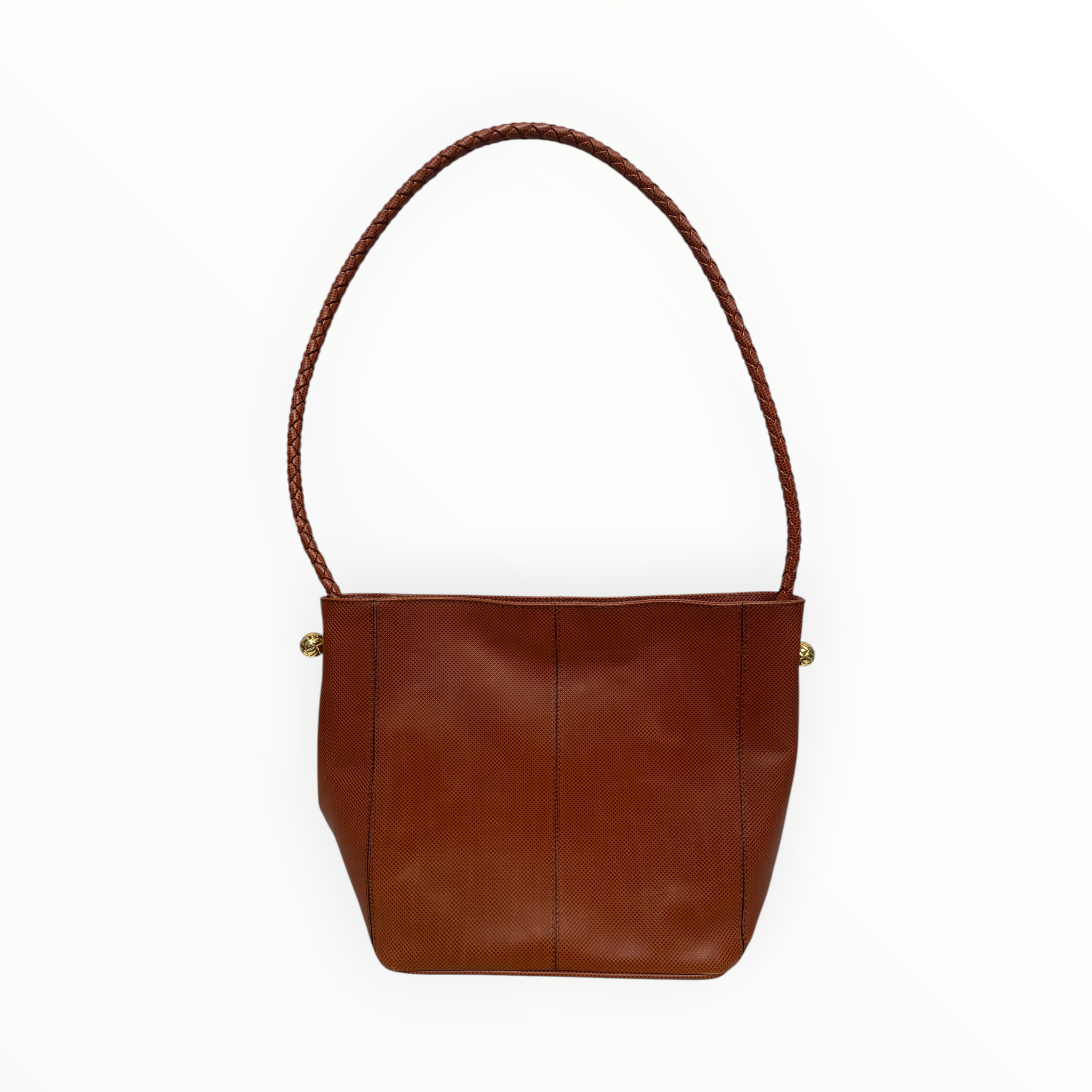 BOTTEGA VENETA/Hand Bag/Leather/BRW/VINTAGE W/ GOLD HARDWARE view 2