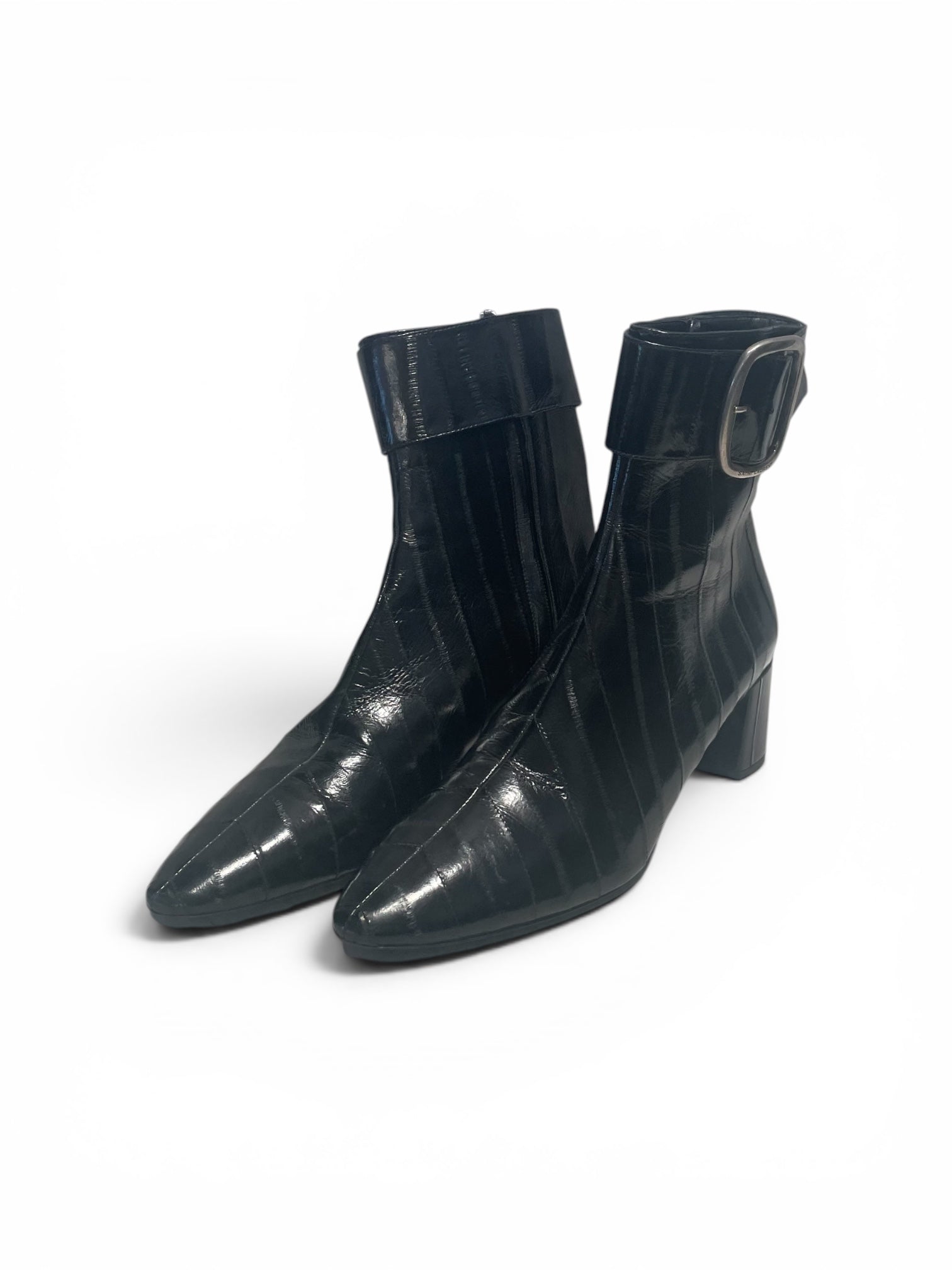 SAINT LAURENT/Boots/EU 42/Leather/BLK/Shiny Eel Joplin Bootie view 1