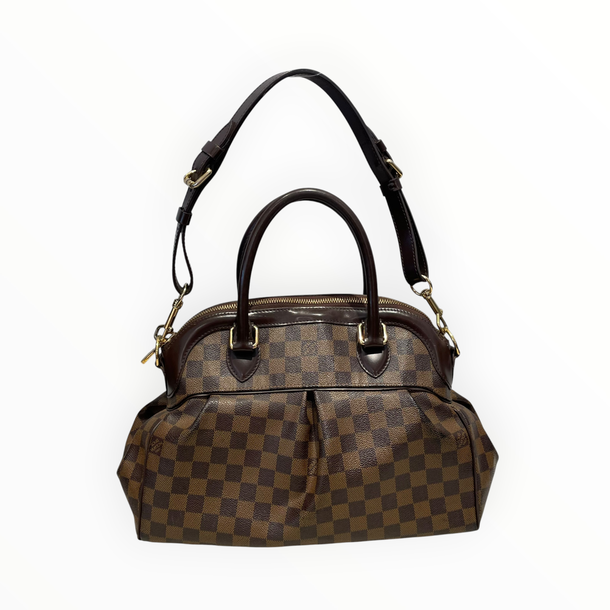 LOUIS VUITTON/Hand Bag/Monogram/Leather/BRW/Damier Ebene view 2