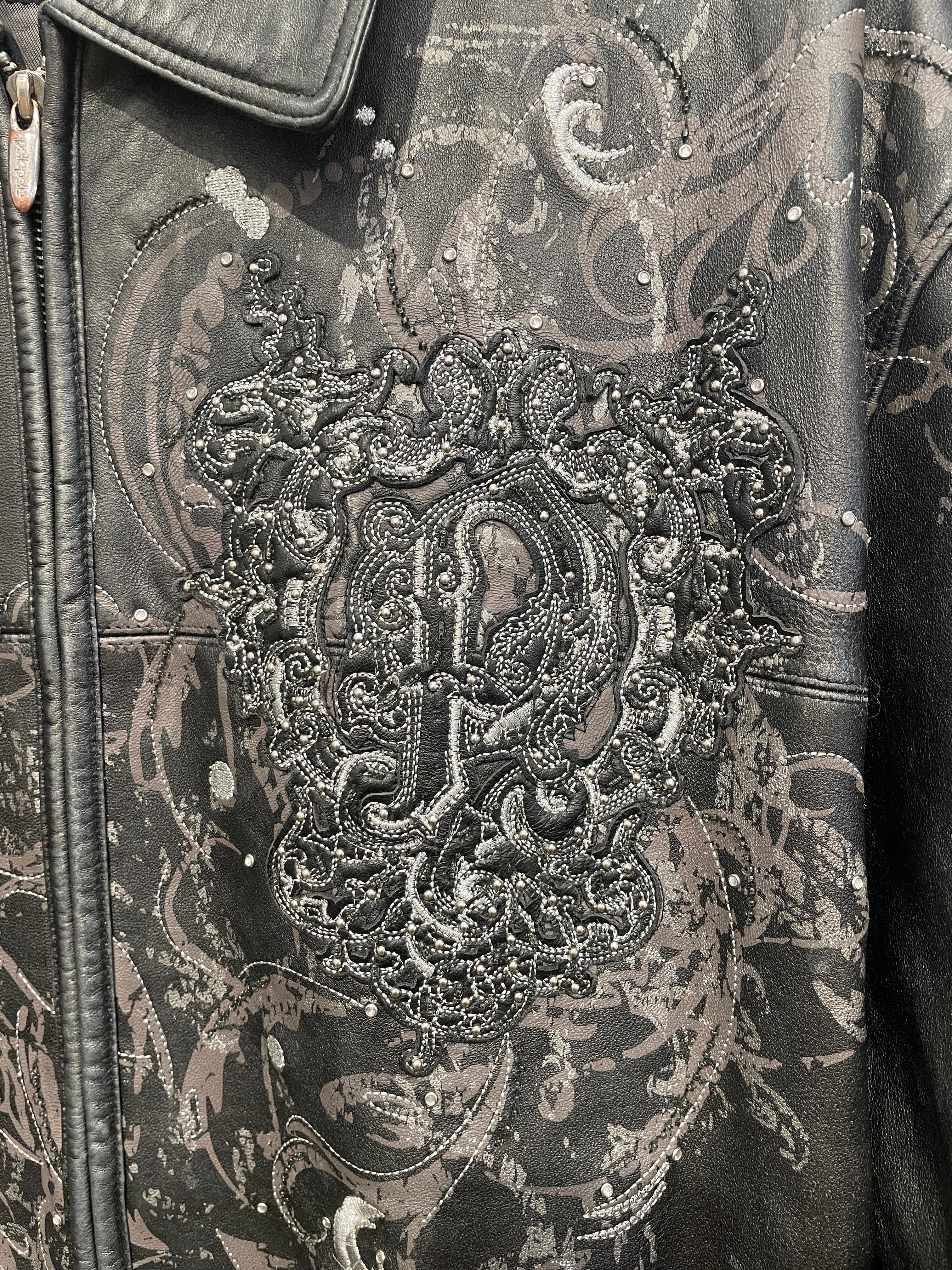 Pelle Pelle/Leather Jkt/50/Leather/BLK/Graphic/LEGEND REBORN STUDDED JKT view 6