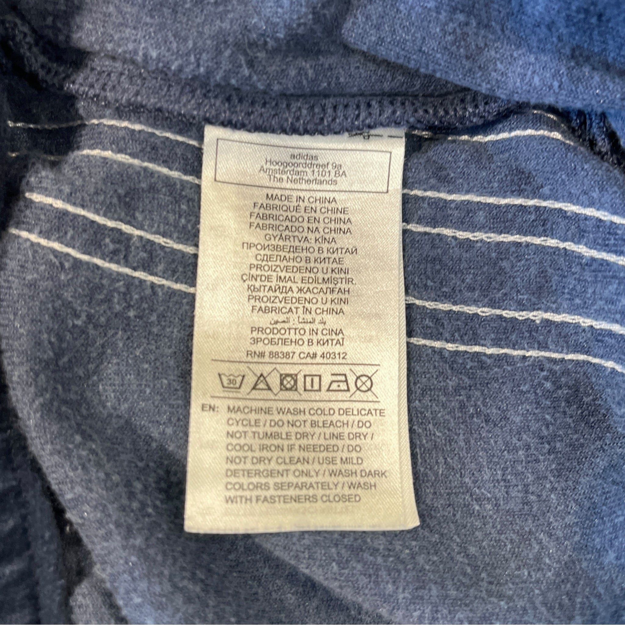 adidas/Straight Pants/M/Suede/NVY/Button Fly/WALE BONNER VELOUR view 4
