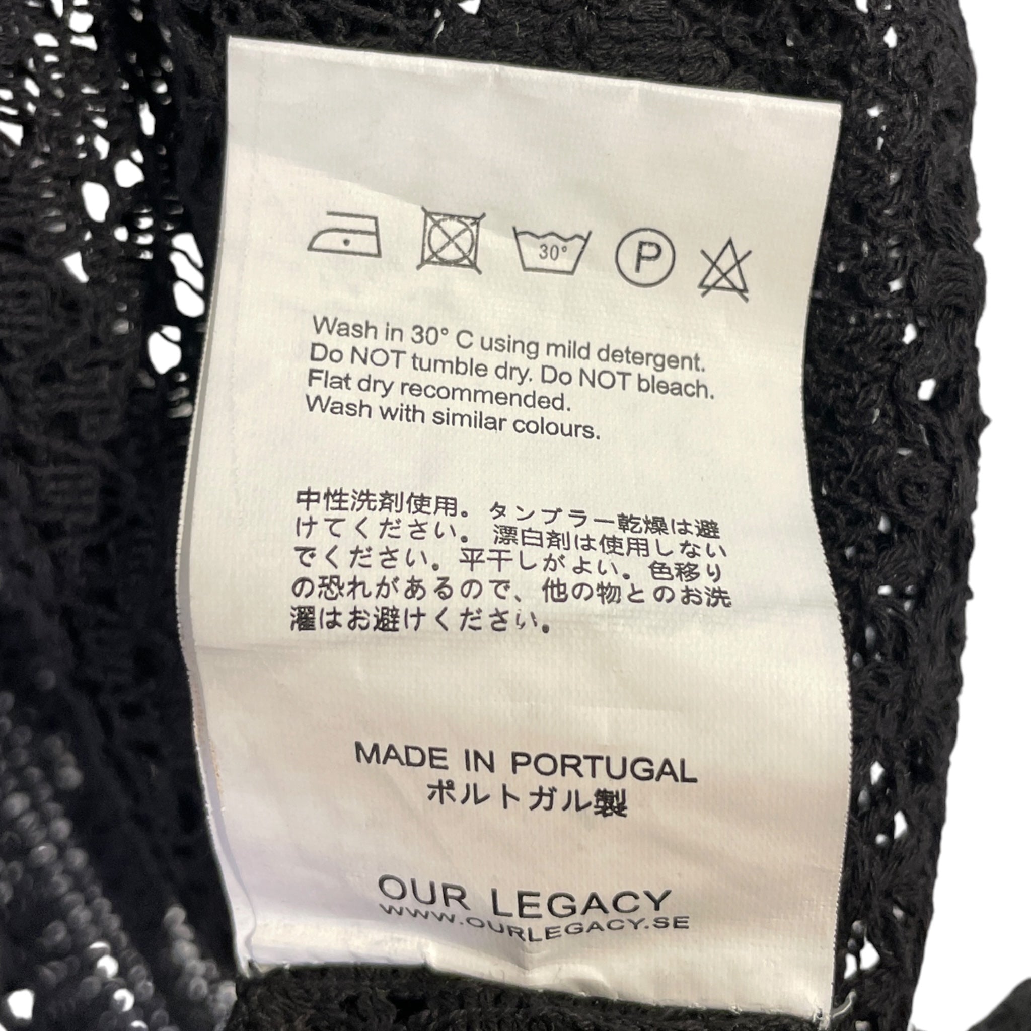 OUR LEGACY/Tank Top/L/Cotton/BLK/our legacy crotchet box view 4