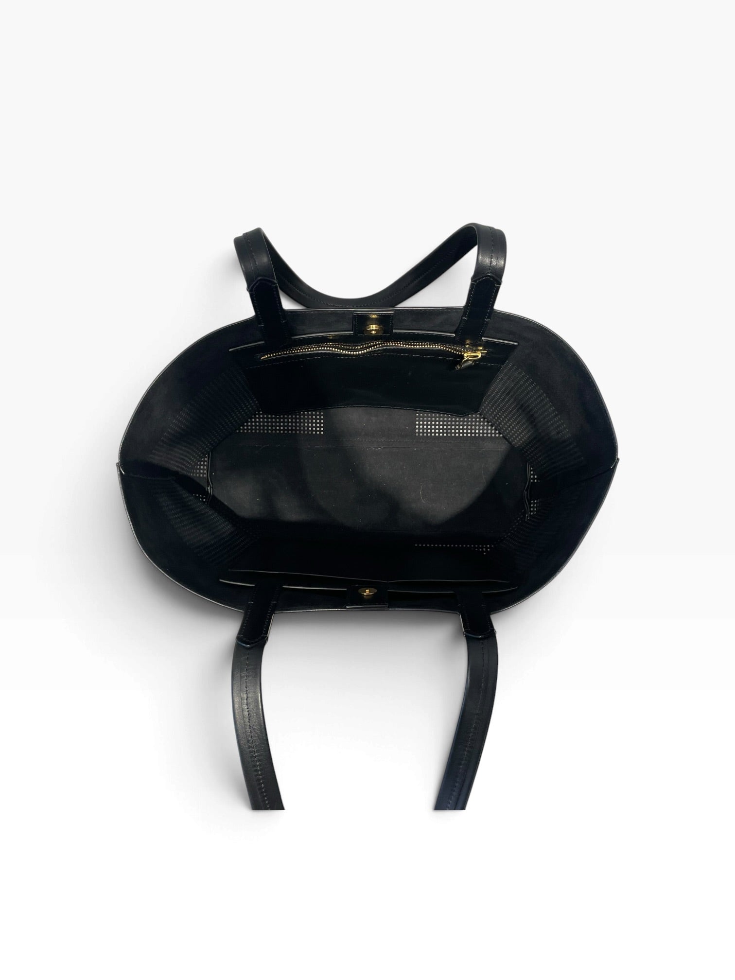 TOM FORD/Tote Bag/Leather/BLK/Tom Ford Perforated T Tote view 4