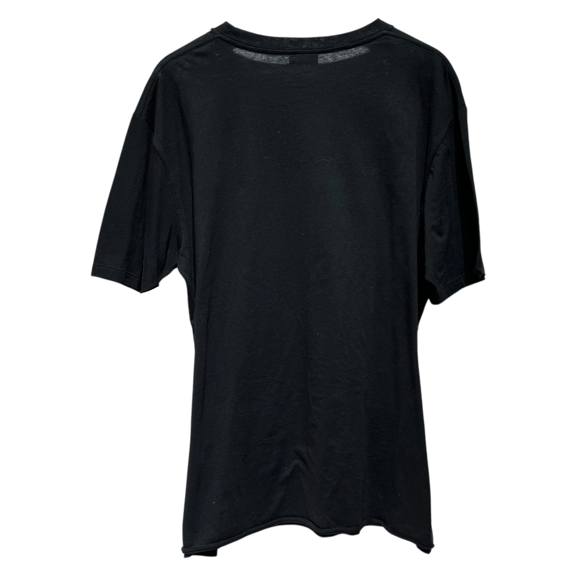 SAINT LAURENT/T-Shirt/L/Cotton/BLK/blue logo view 2