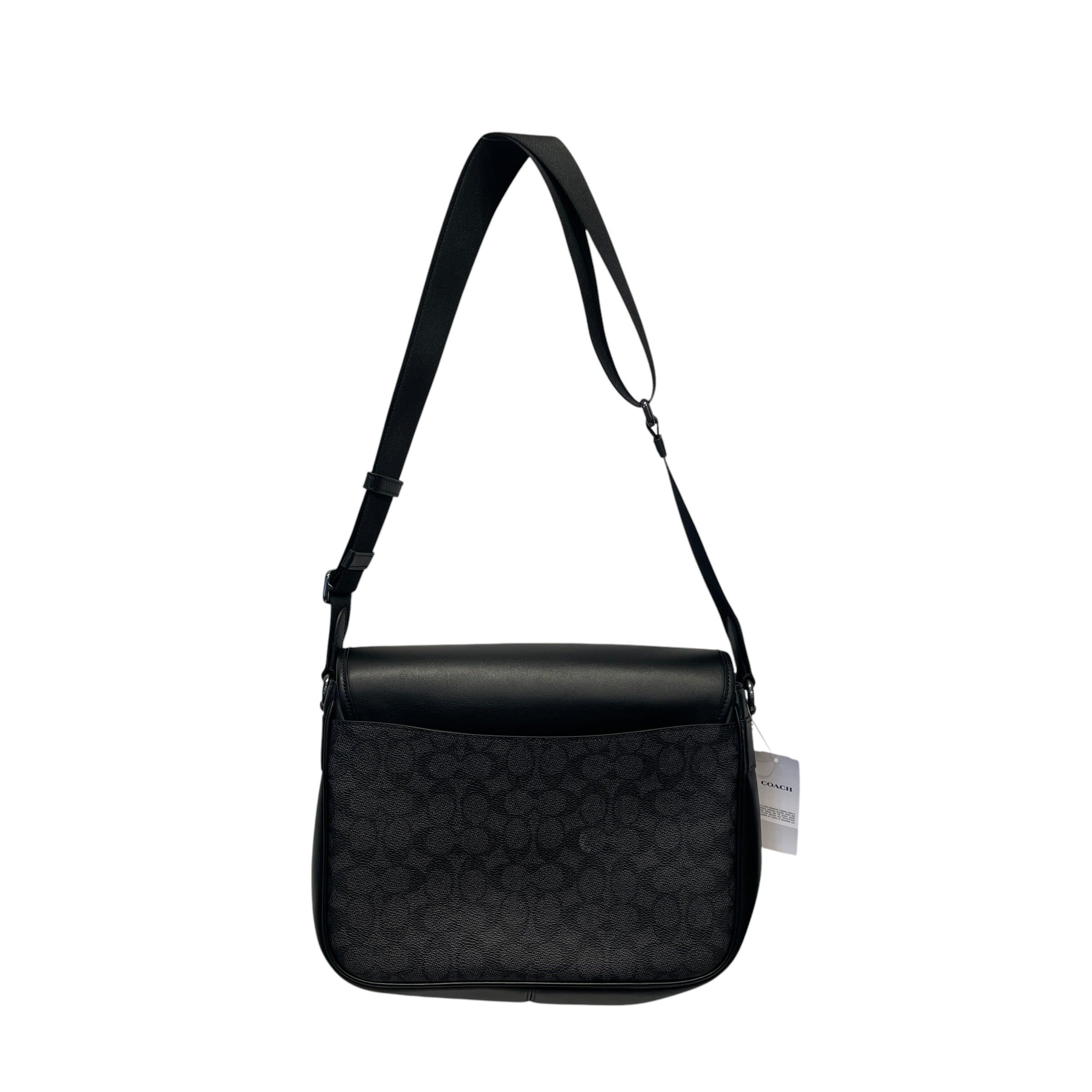 COACH/Bag/Leather/BLK/racer messenger view 8