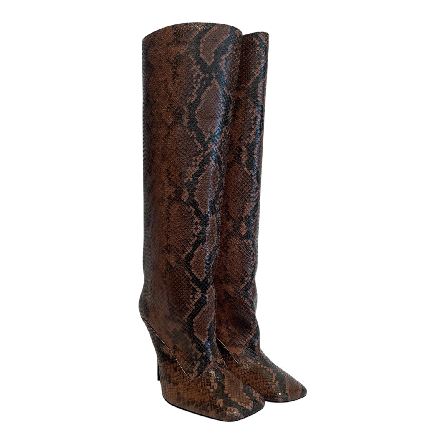 THE ATTICO/Boots/EU 37.5/Animal Pattern/Leather/BRW/ view 1
