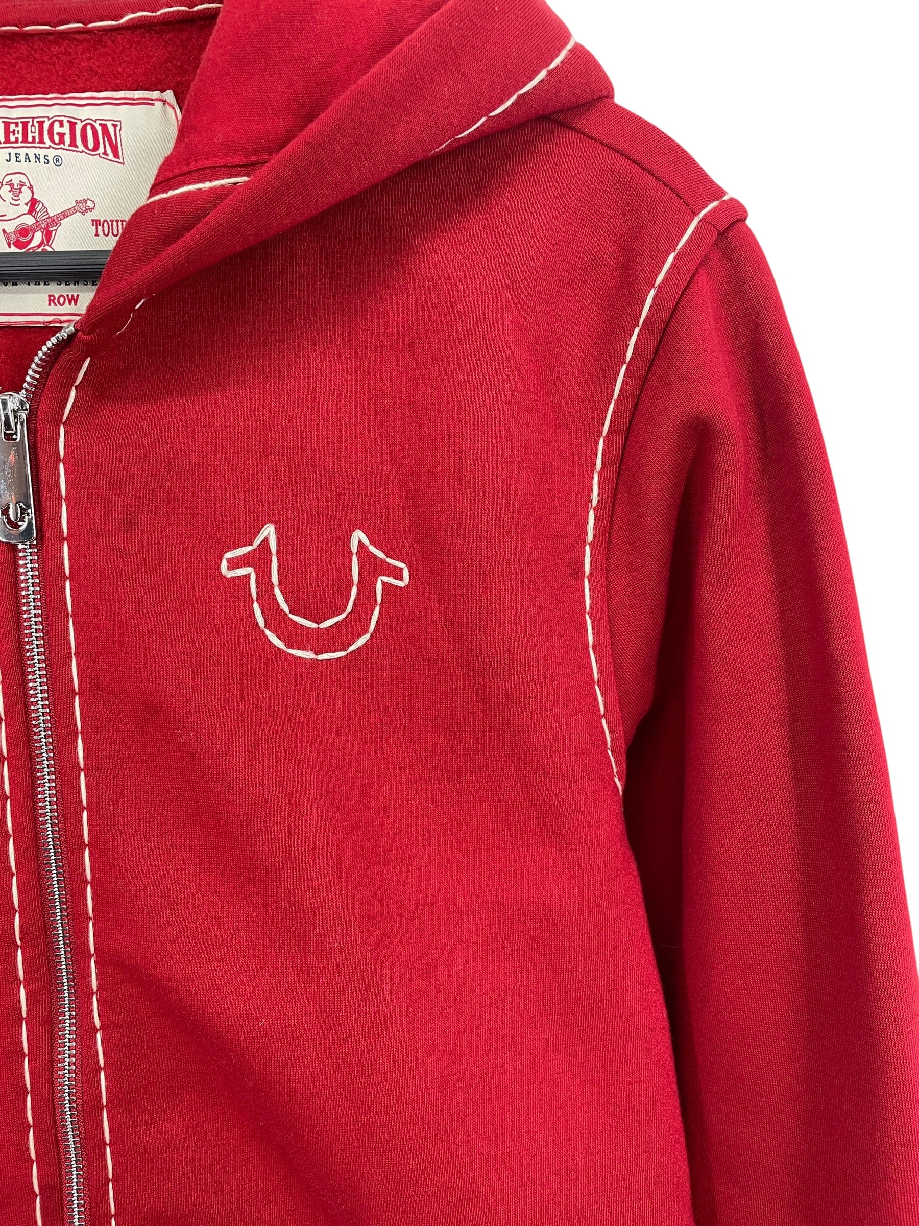 TRUE RELIGION/Hoodie/Cotton/RED/WHITE ACCENT STITCHING view 2