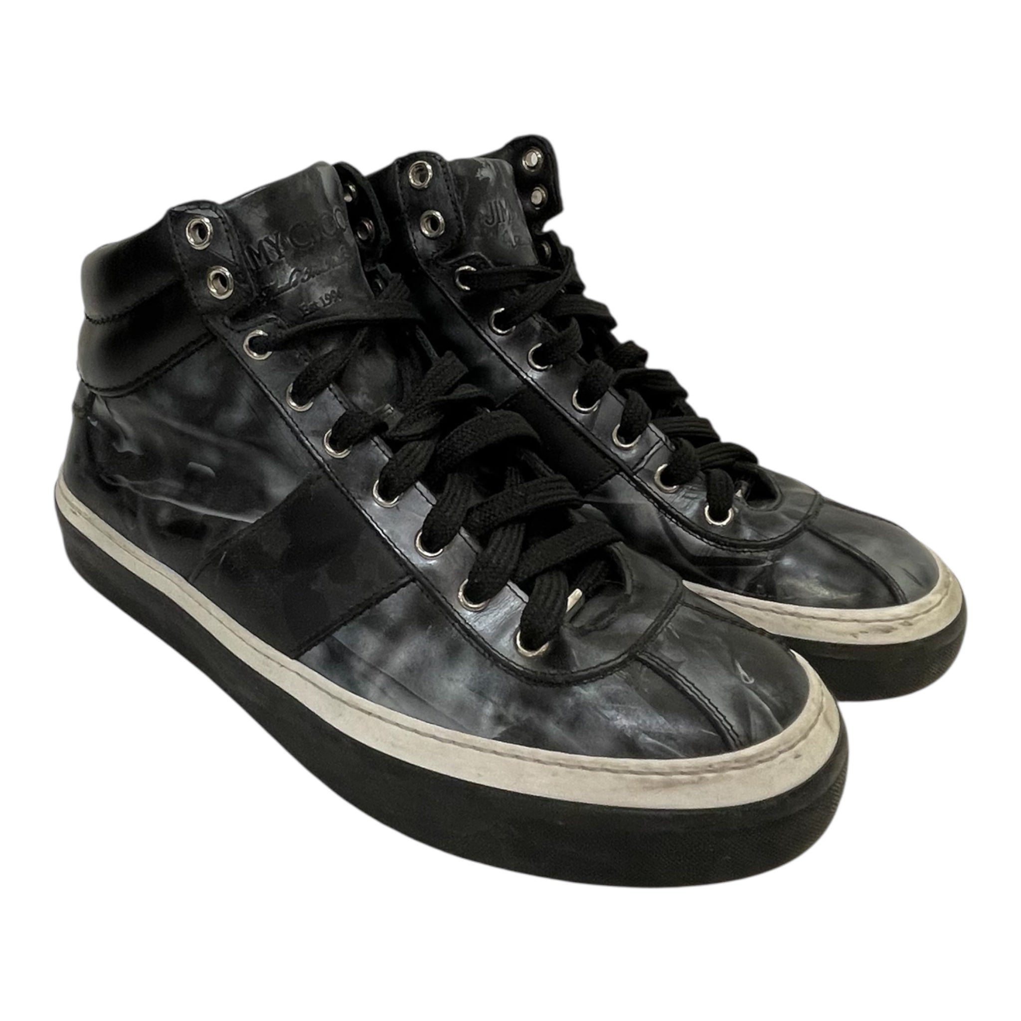 JIMMY CHOO/Hi-Sneakers/EU 41/Graphic/BLK/MARBLED GRAPHIC view 1