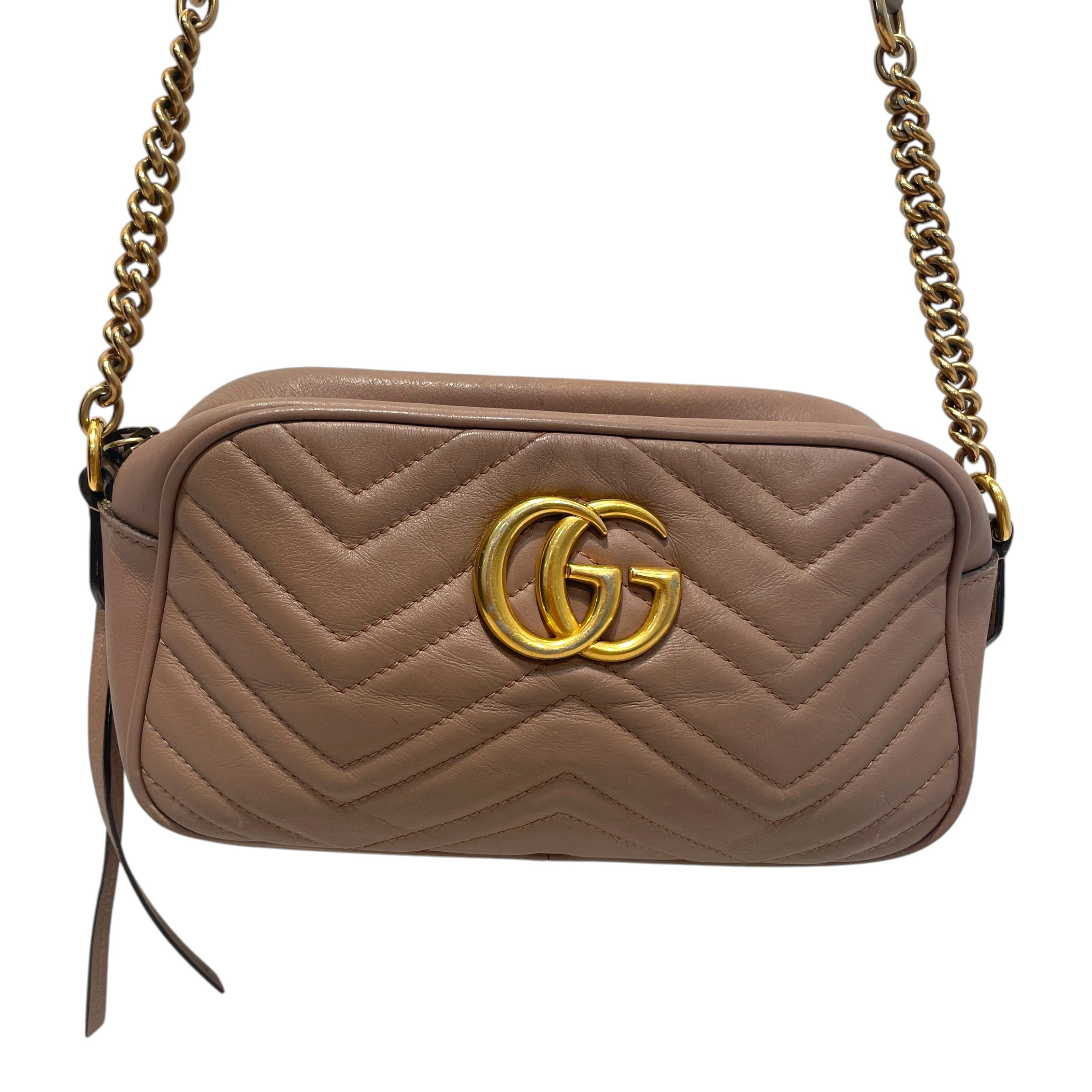 GUCCI/Cross Body Bag/Leather/PNK/Gucci Marmont view 2
