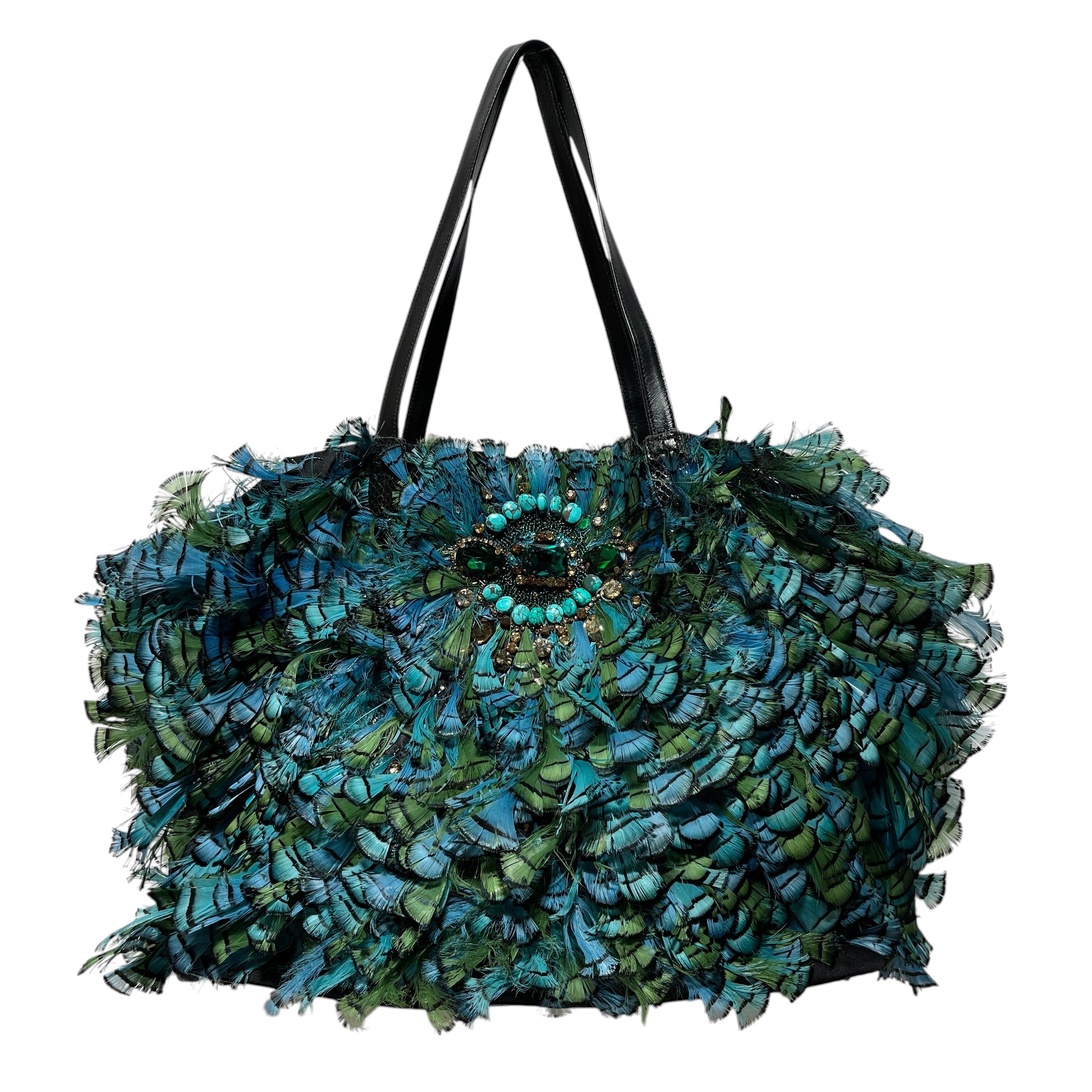 VALENTINO/Tote Bag/BLU/FEATHERED TOTE view 1