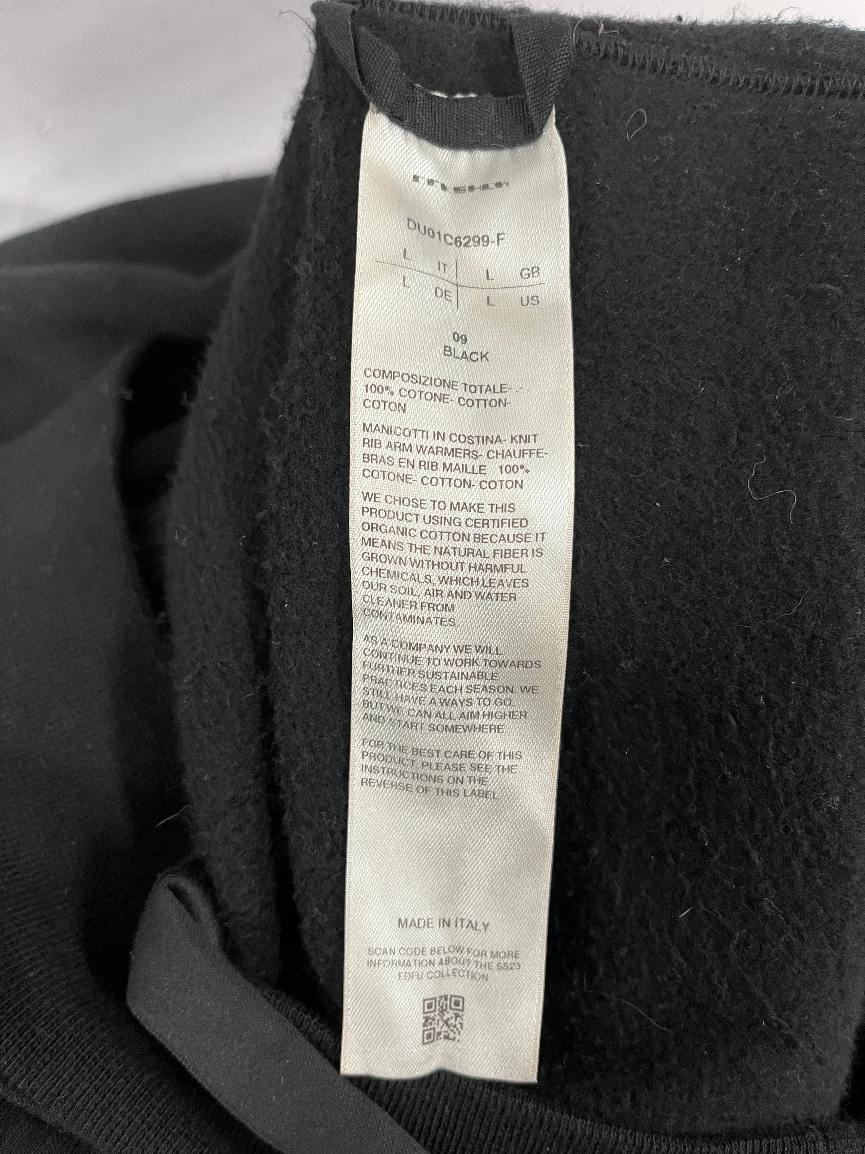 RICK OWENS DRKSHDW/Hoodie/L/Cotton/BLK/Pullover/GAUNTLET GRANBURY view 4