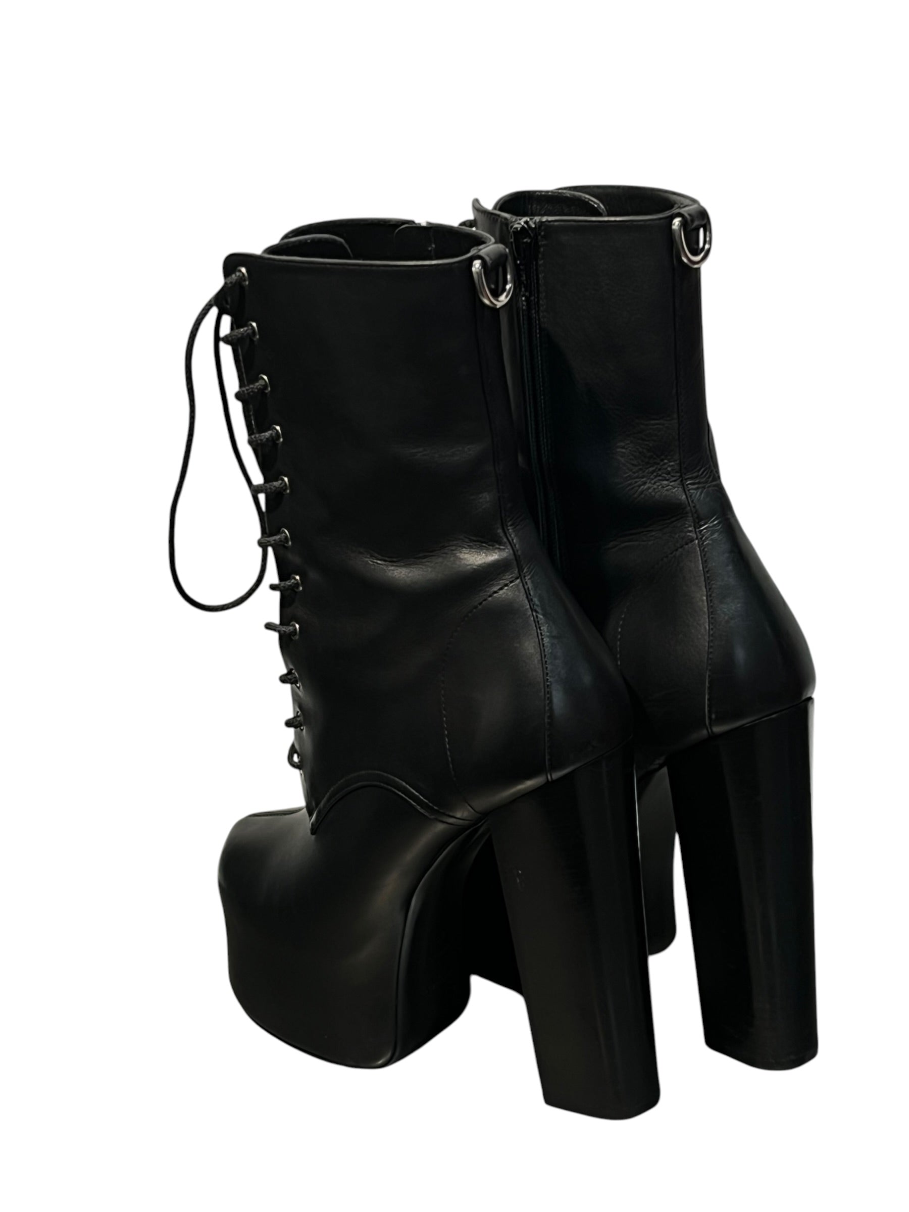 SAINT LAURENT/Heels/EU 42/Leather/BLK/PIUMA view 2