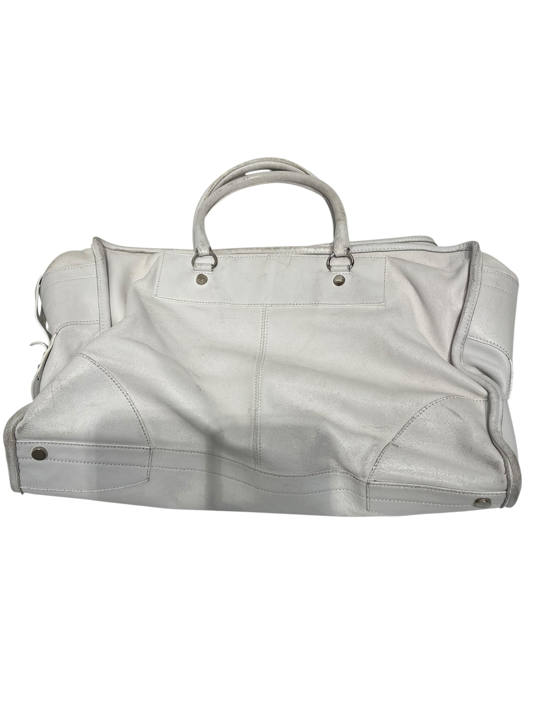 BALENCIAGA/Tote Bag/Leather/WHT/113965 MIDSIZE WHITE HANDBAG view 1