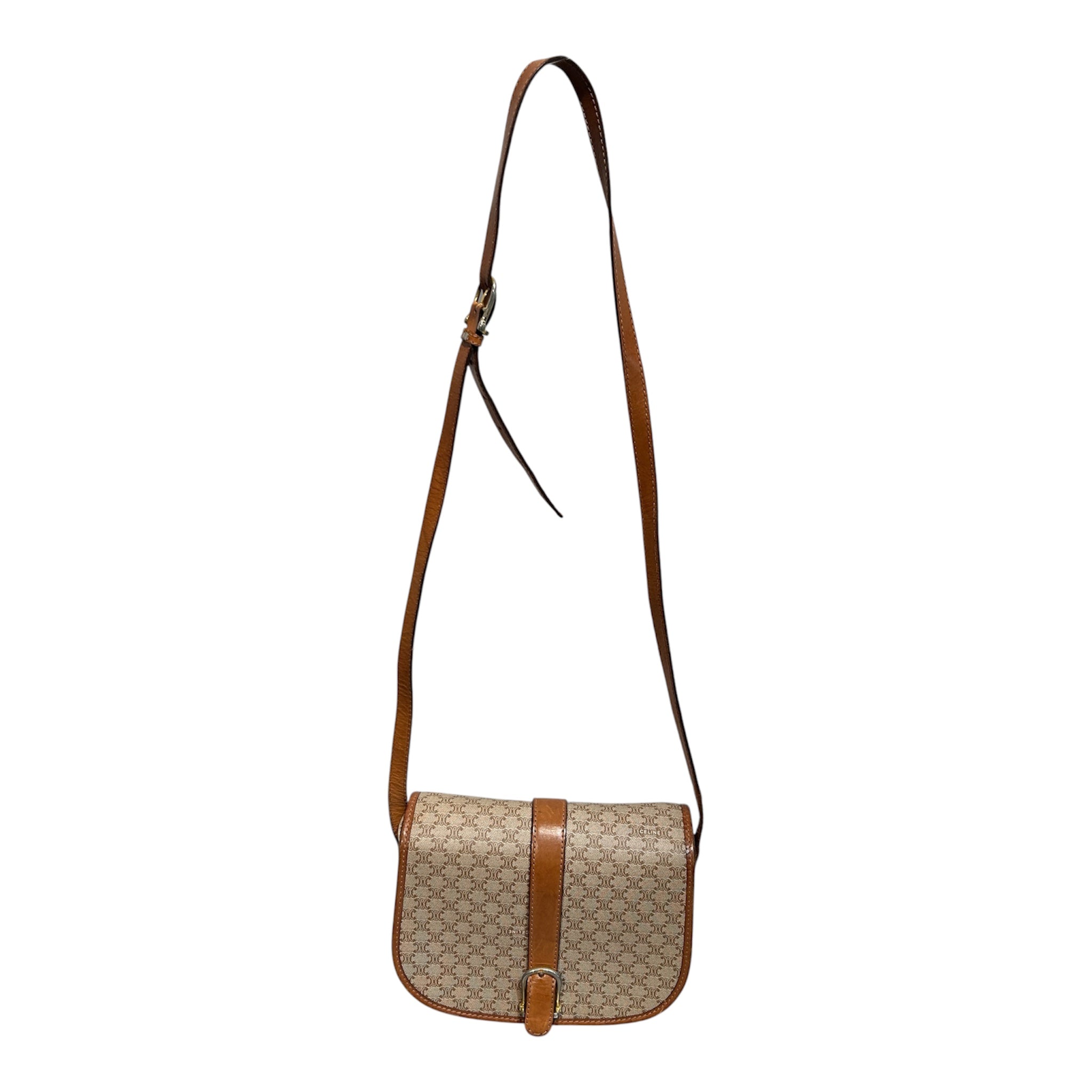 CELINE/Cross Body Bag/Monogram/Leather/CML/MACADAM CROSSBODY view 1