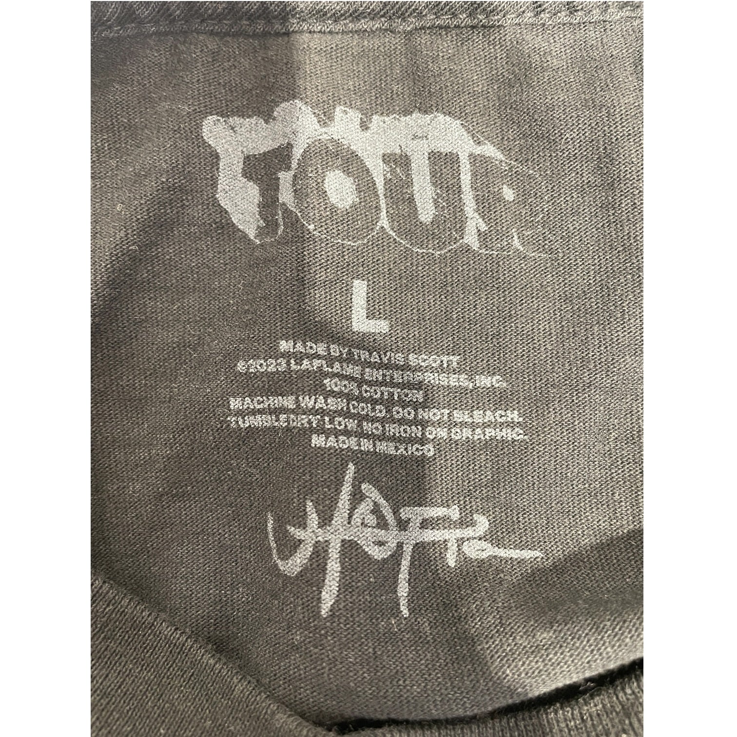 TRAVIS SCOTT/T-Shirt/L/Cotton/BLK/Delresto Circus Maximus Shirt view 3