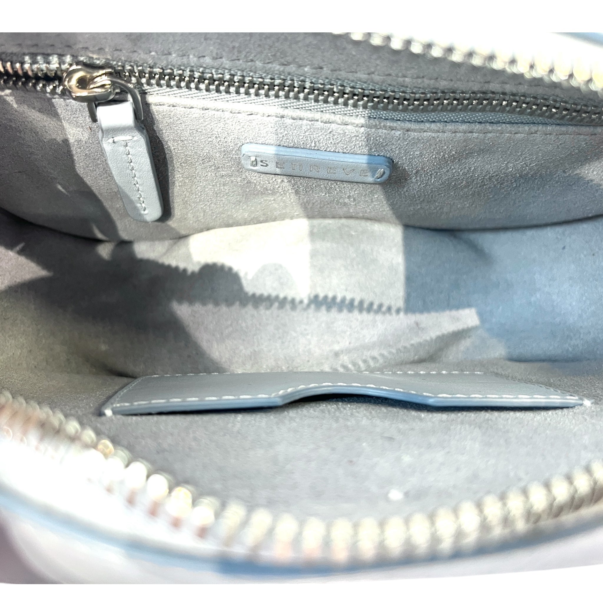 Senreve/Tote Bag/OS/Leather/BLU/baby blue/ strap in front view 5