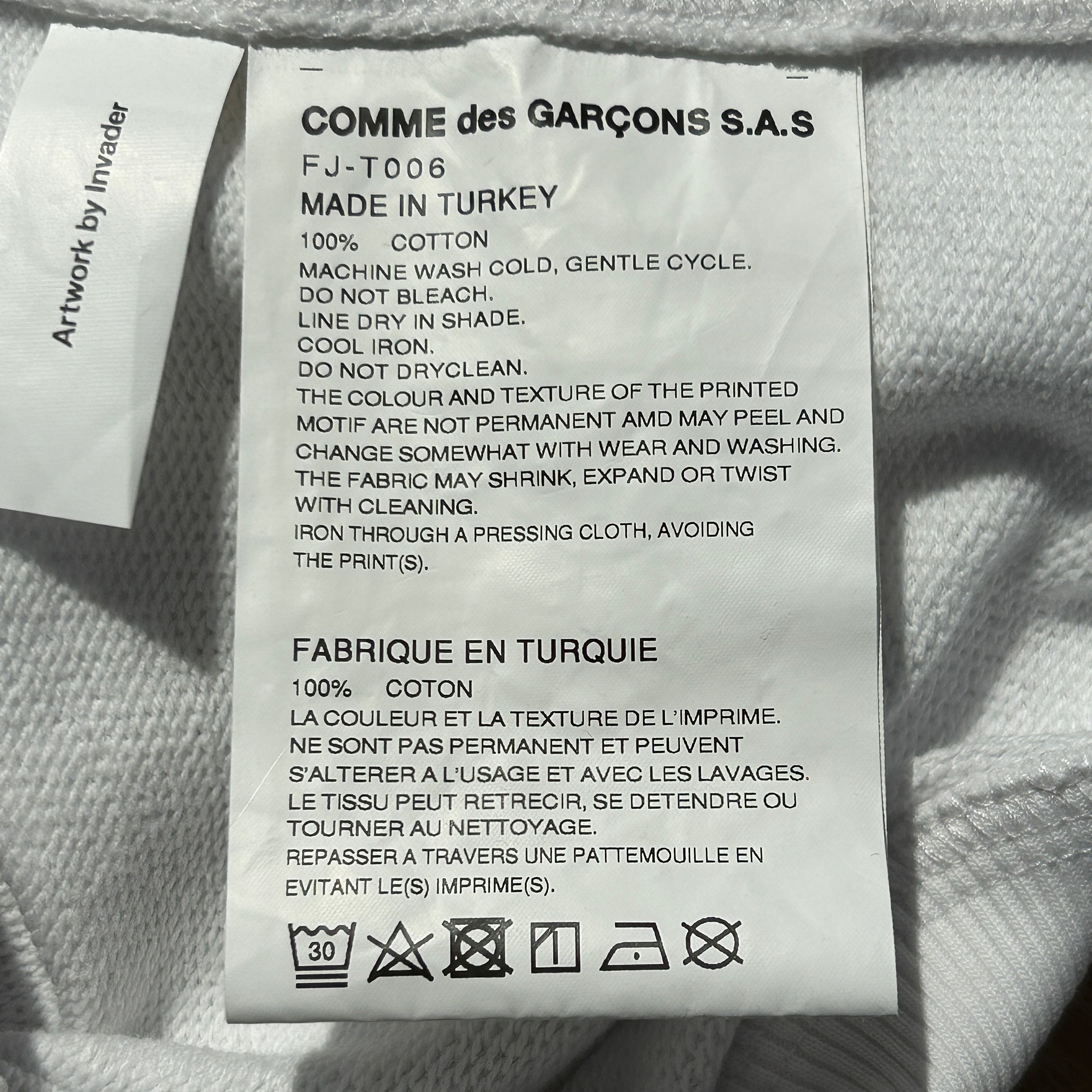 COMME des GARCONS SHIRT/Hoodie/L/Cotton/WHT/PIXEL ART GRAPHIC – 2nd ...