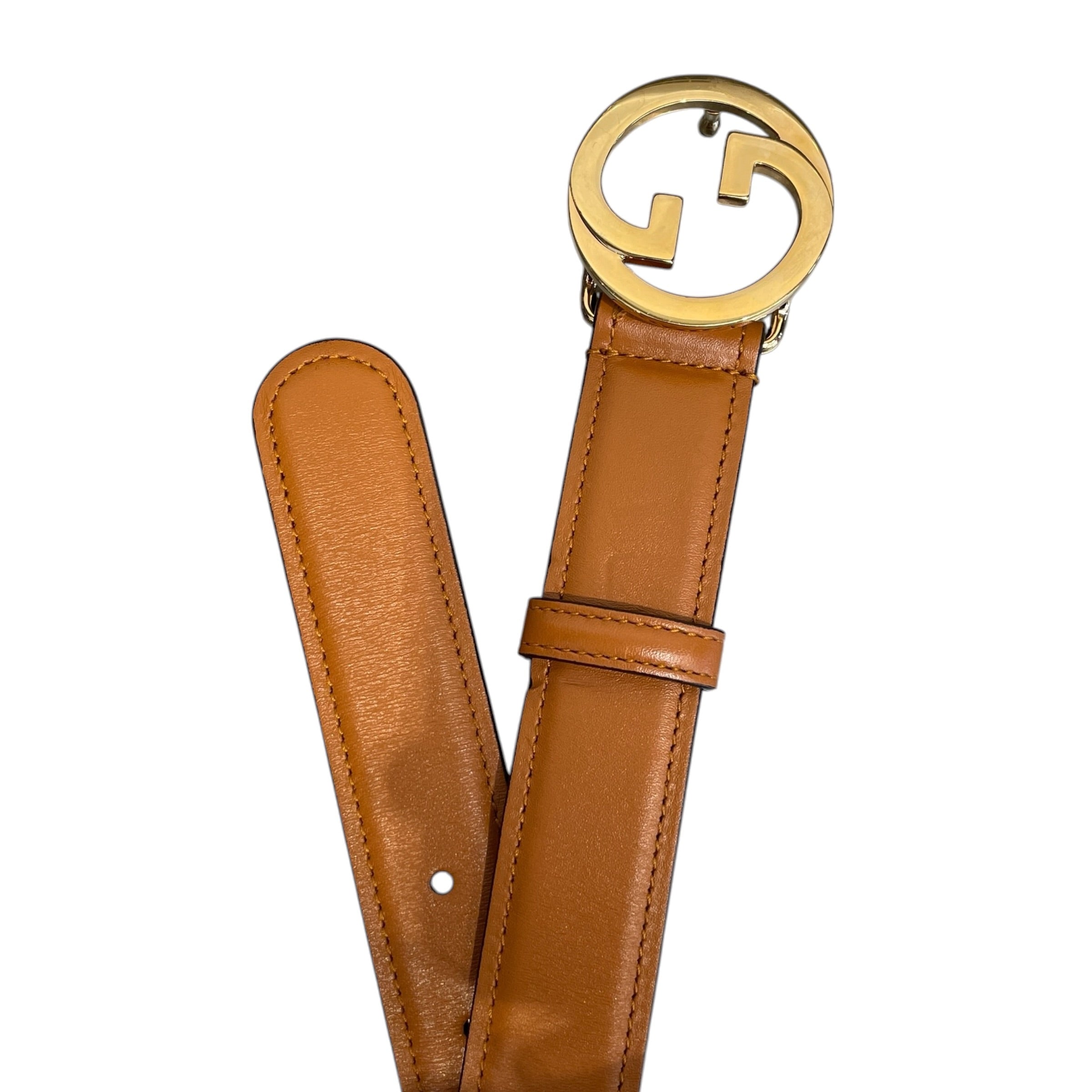 GUCCI/Belt/Leather/BRW/M's/blondie interlocking g view 2
