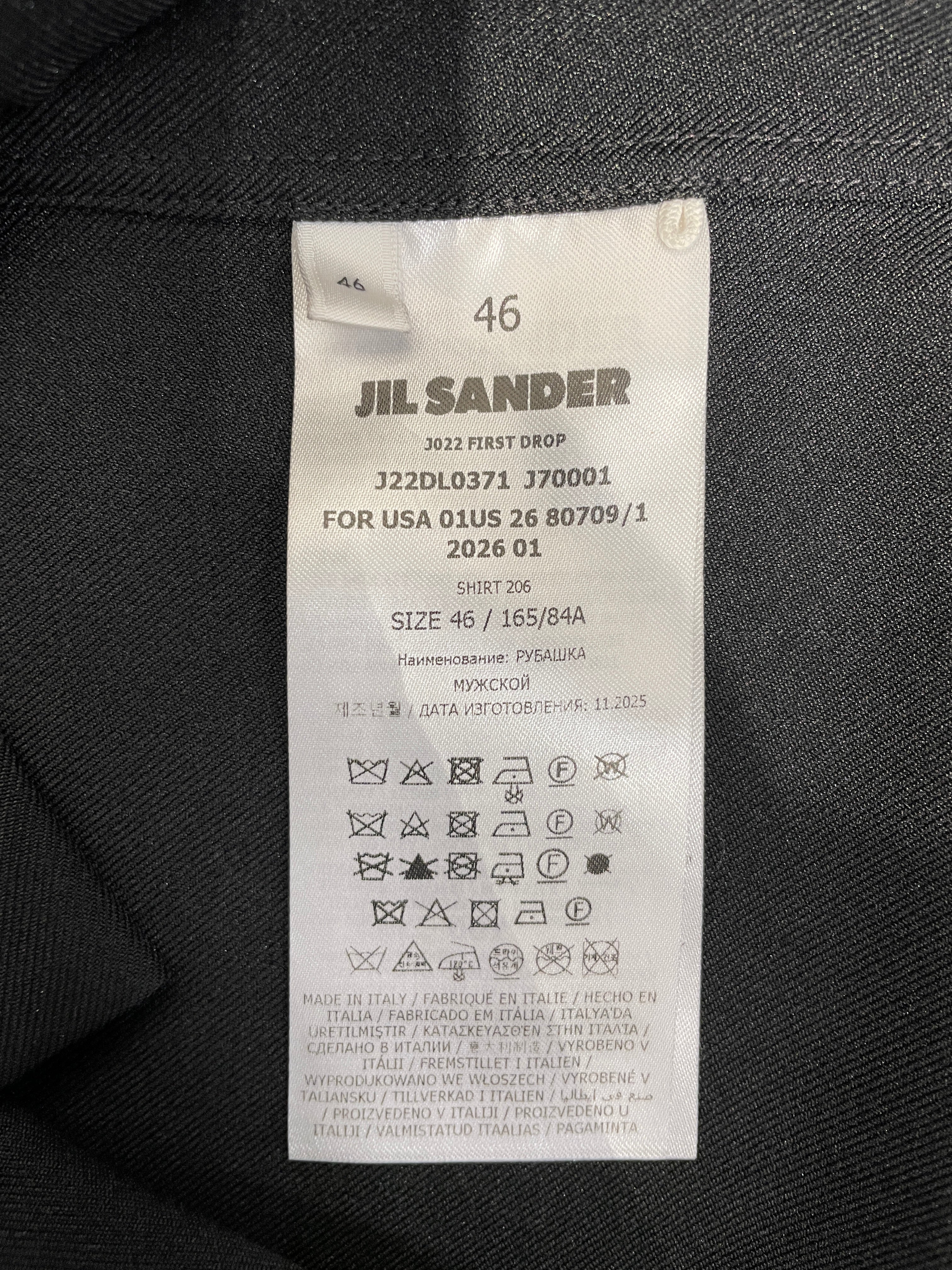 JIL SANDER/LS Shirt/46/Polyester/BLK/ view 4