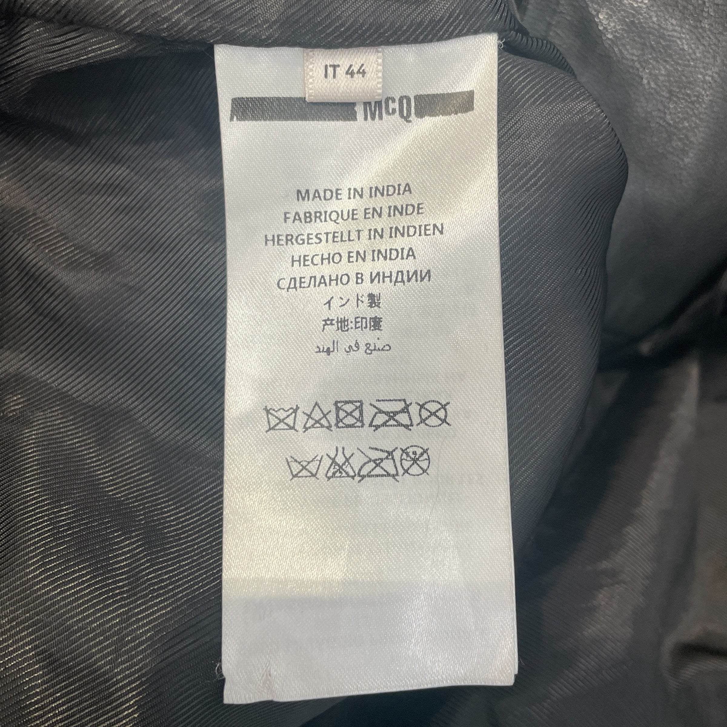 McQ Alexander McQueen/Leather Jkt/XL/Leather/BLK/ view 4