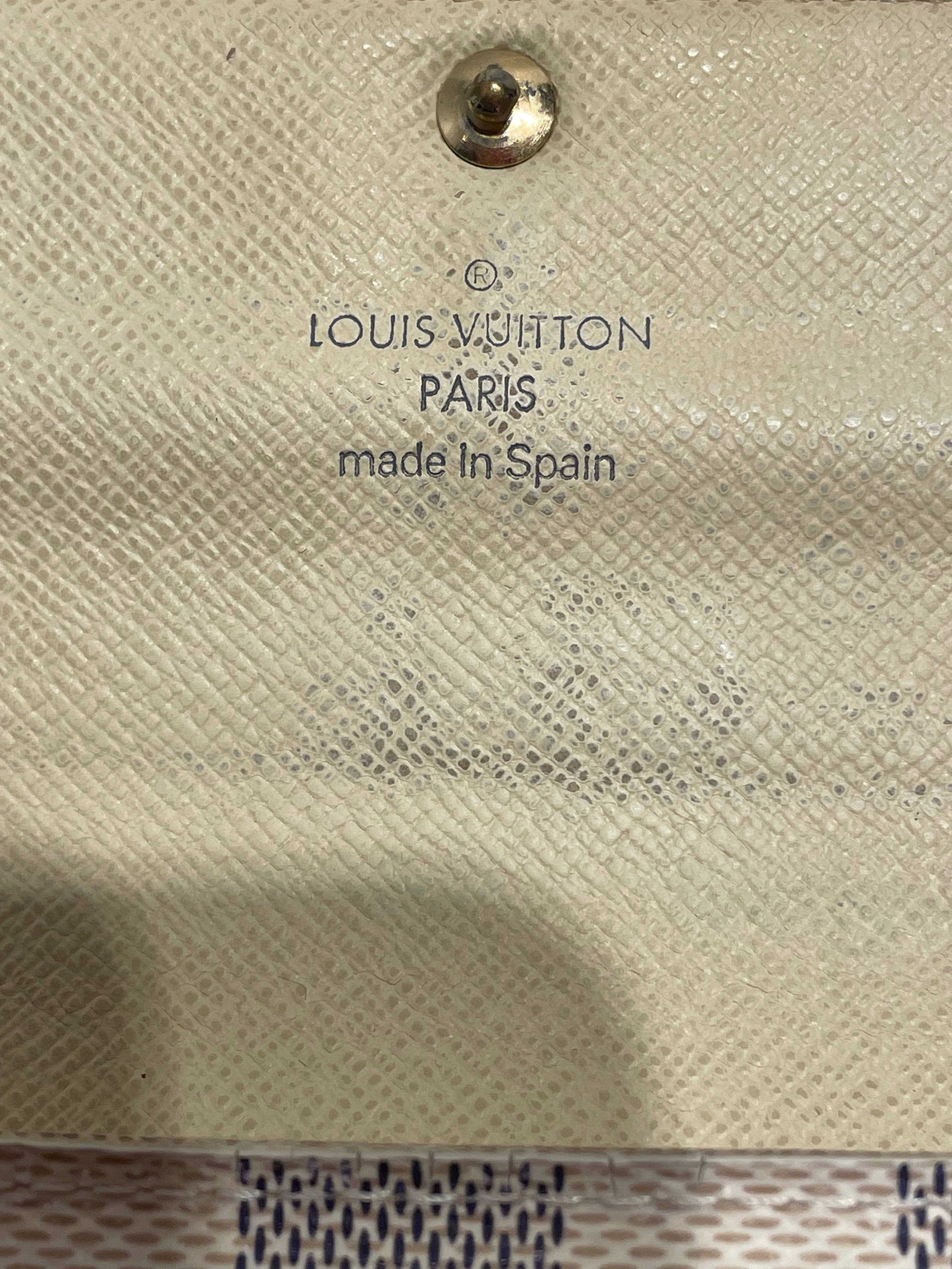 LOUIS VUITTON/Long Wallet/Hombre Check/Leather/WHT/DAMIER WHITE SARAH LONG view 2