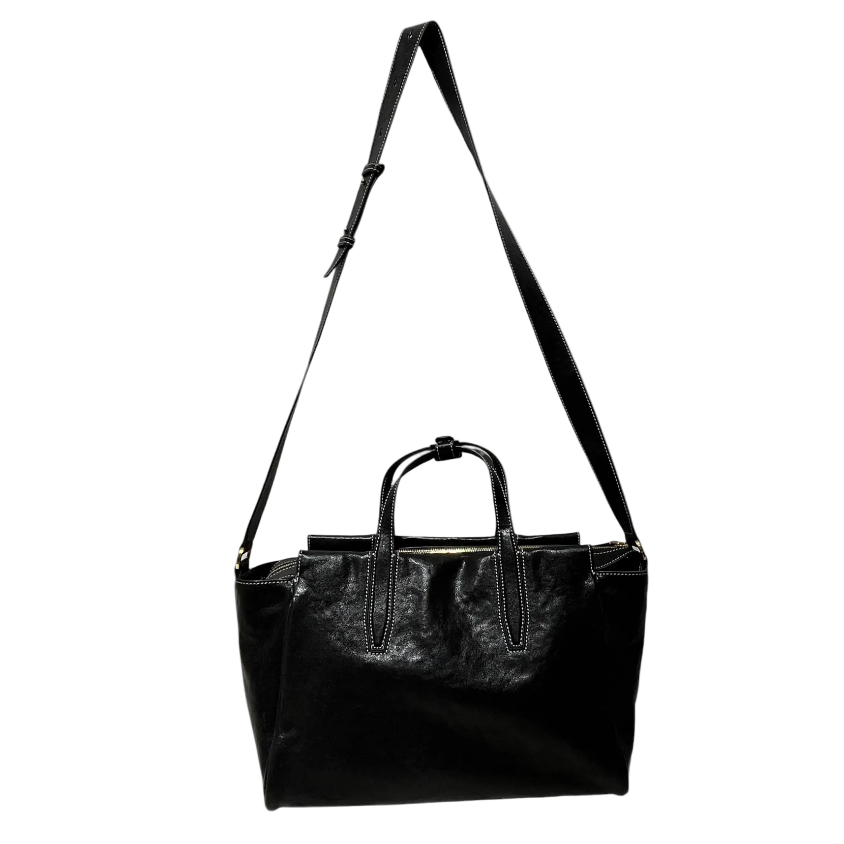 SONGMONT/Tote Bag/Leather/BLK/GOLDHARDWARE view 2