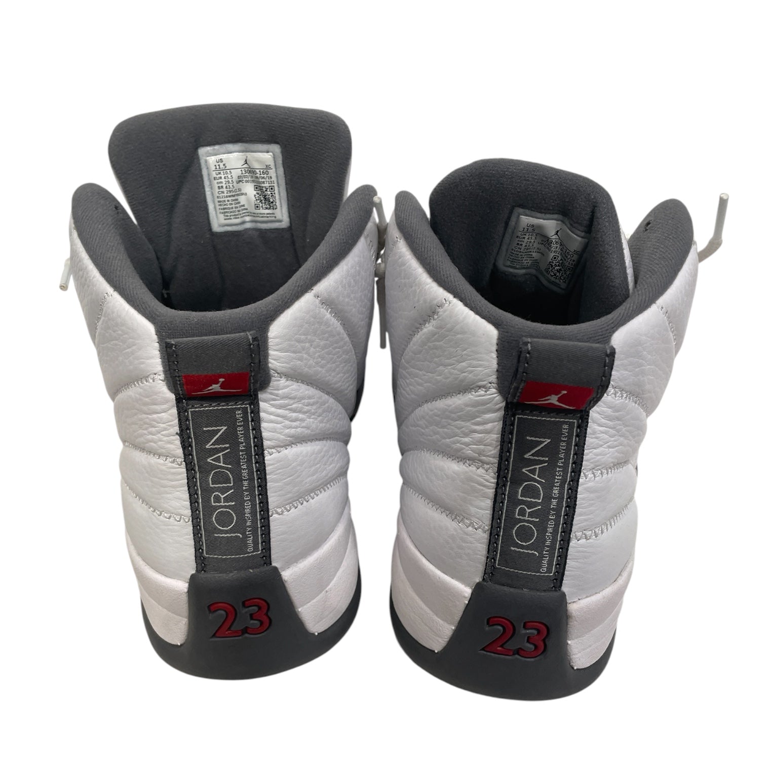 JORDAN BRAND/Hi-Sneakers/US 11.5/Nylon/WHT/RETRODARKGREY view 4