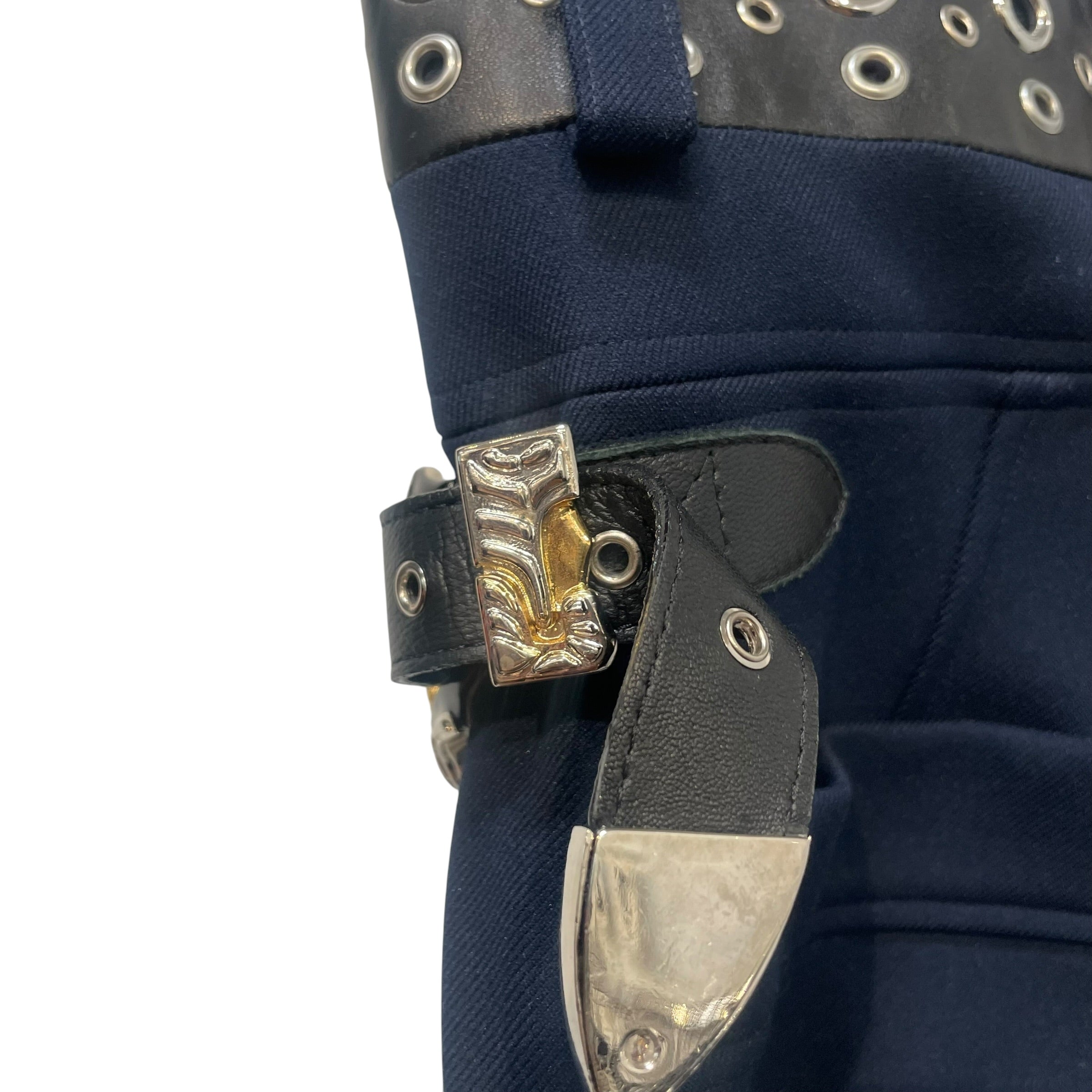 BALENCIAGA/Skirt/36/Cotton/NVY/Rolling Buckle view 4