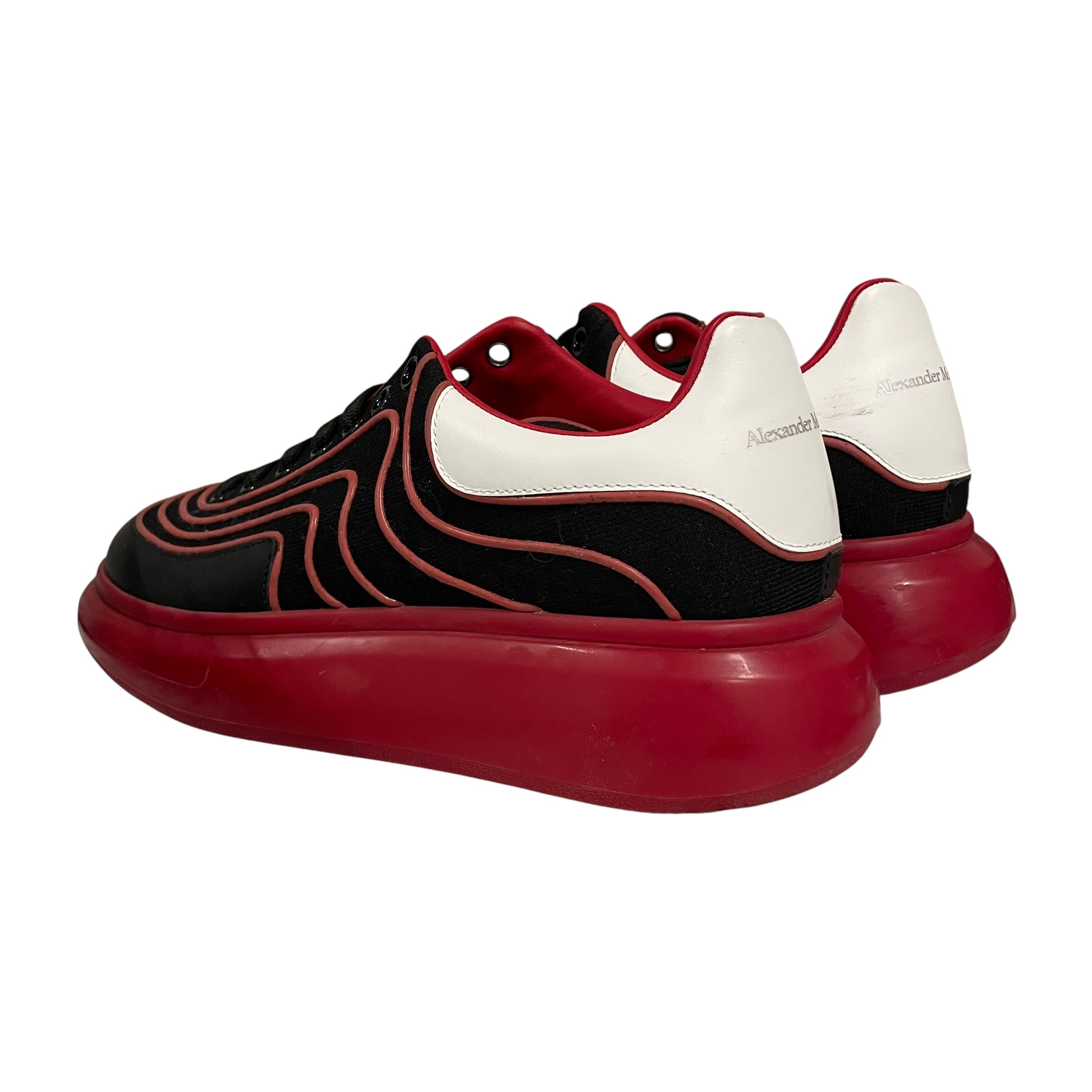 Alexander McQueen/Low-Sneakers/EU 41.5/BLK/BLACK N RED view 2
