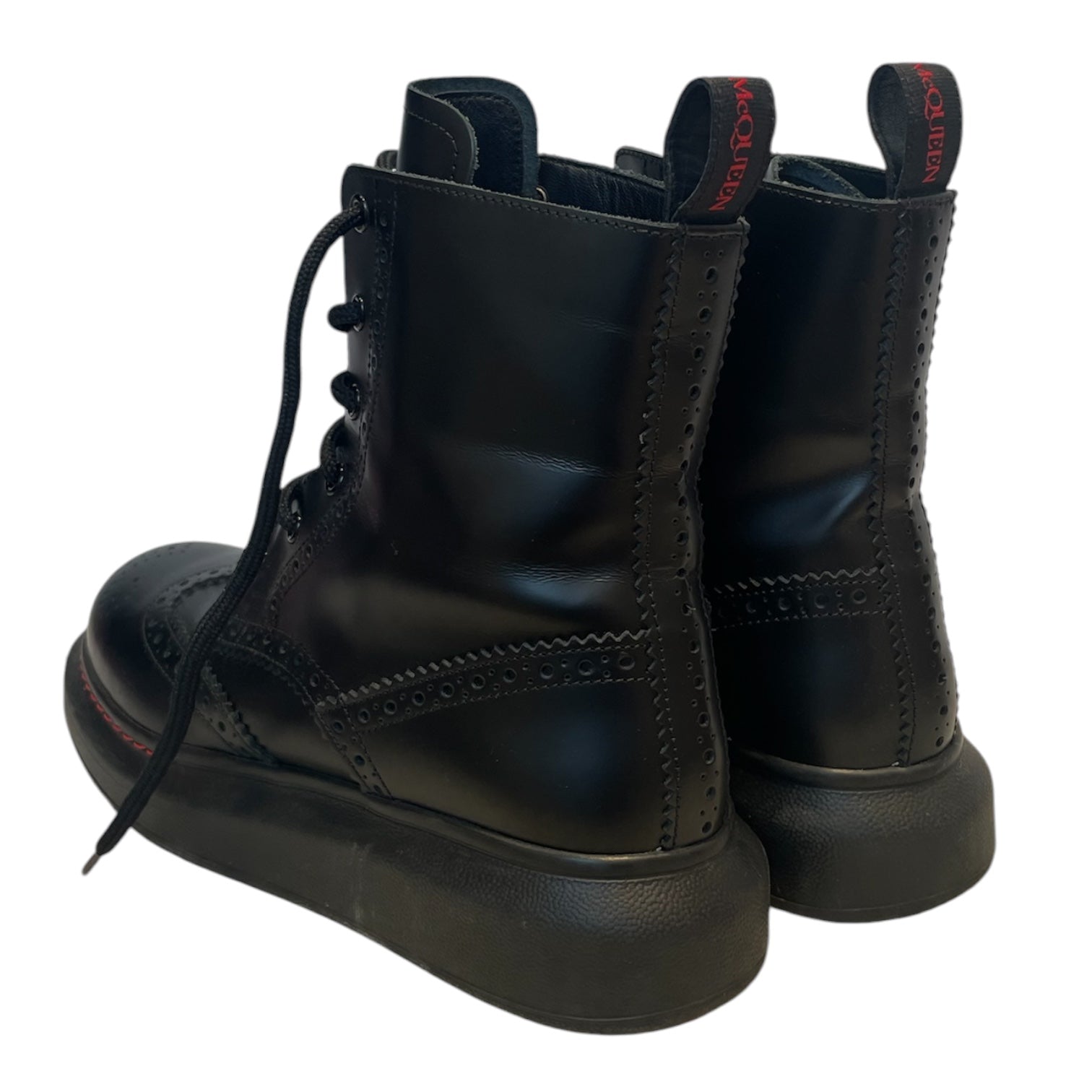 Alexander McQueen/Boots/EU 37/Leather/BLK/RED LINING, DESIGN ALL OVR view 2