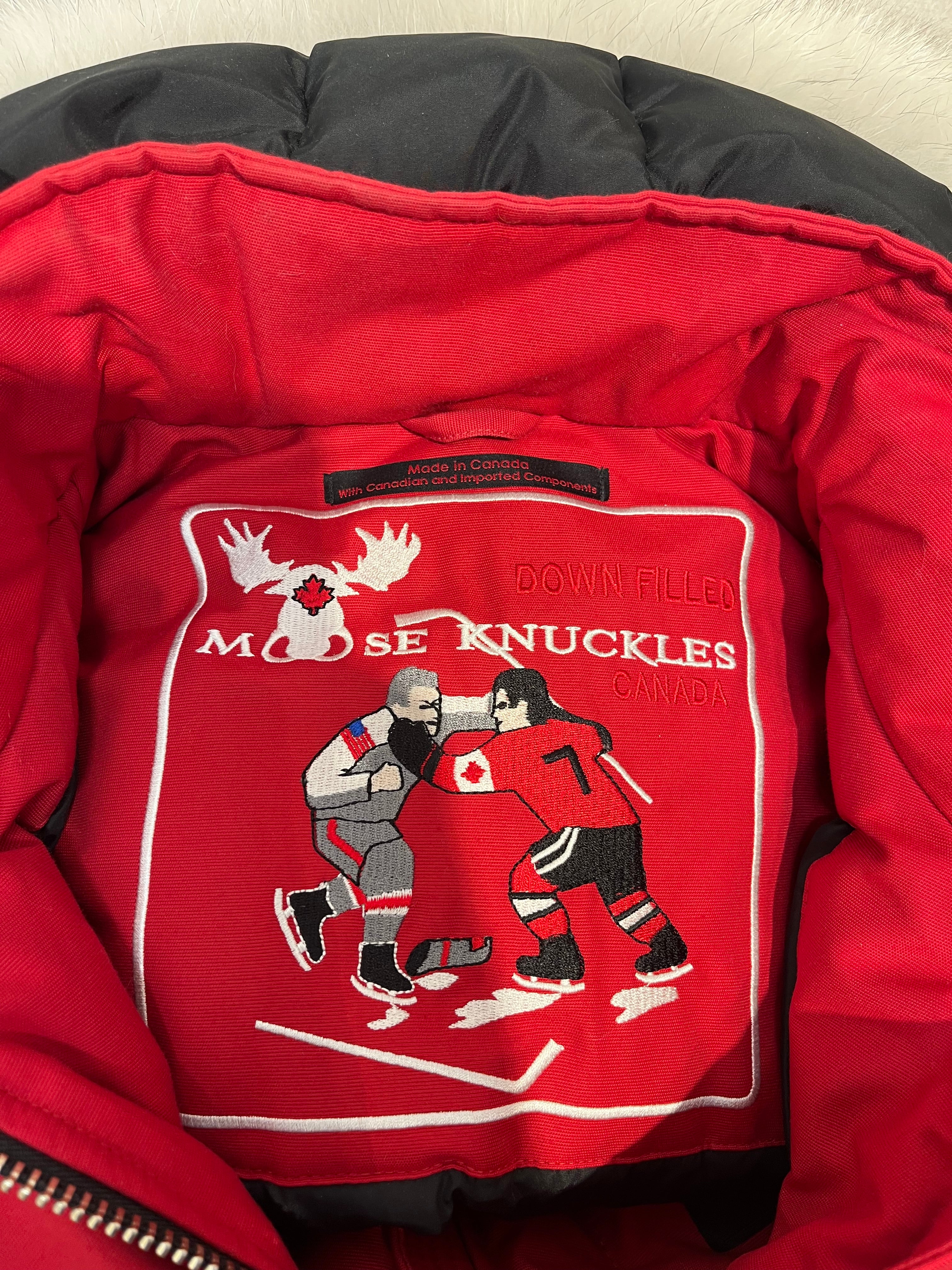 MOOSE KNUCKLES/Jacket/S/RED/WHITE FUR view 3